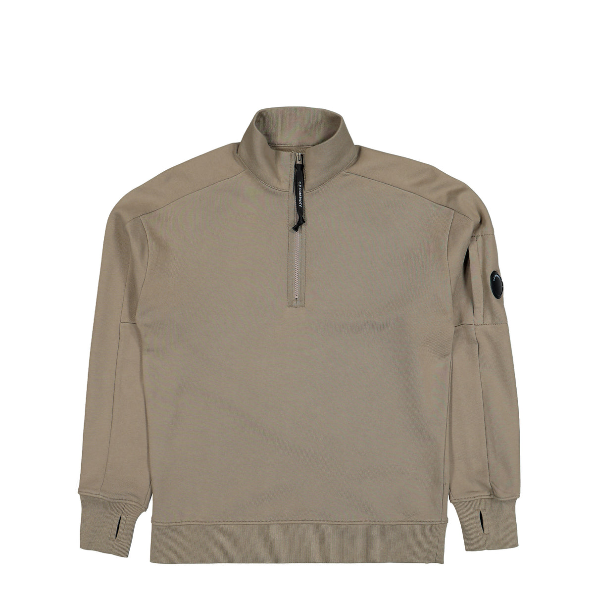 C.P. Company Diagonal Raised Fleece Half Zip Lens Sweatshirt Fallen Rock Sweatshirts 21CMSS033A-005086W 356 | Overkill