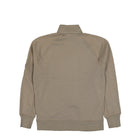 C.P. Company Diagonal Raised Fleece Half Zip Lens Sweatshirt Fallen Rock Sweatshirts 21CMSS033A-005086W 356 Close-up | Overkill
