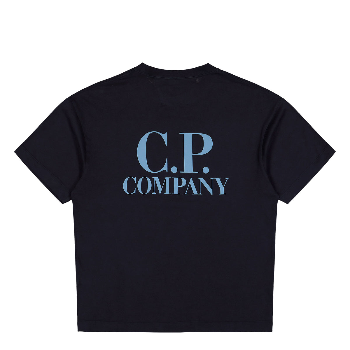 C.P. Company 30/1 Jersey Short Sleeve Comfort T-Shirt Total Eclipse T-Shirts 21CMTS135A-005100W 888 Close-up | Overkill
