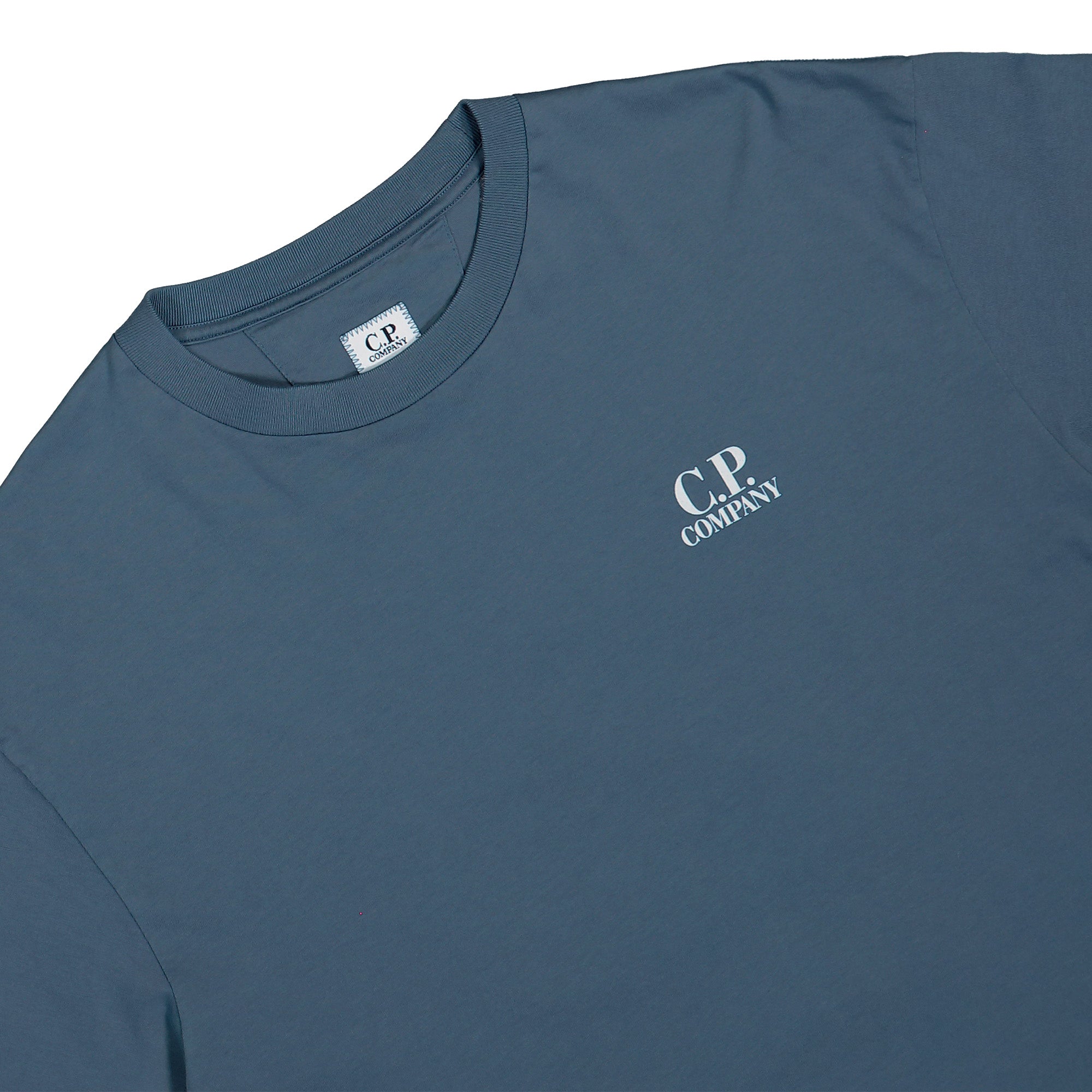 C.P. Company 30/1 Jersey Short Sleeve British Sailor T-Shirt Orion Blue T-Shirt 21CMTS209A-110579W 871 Detailfoto | Overkill
