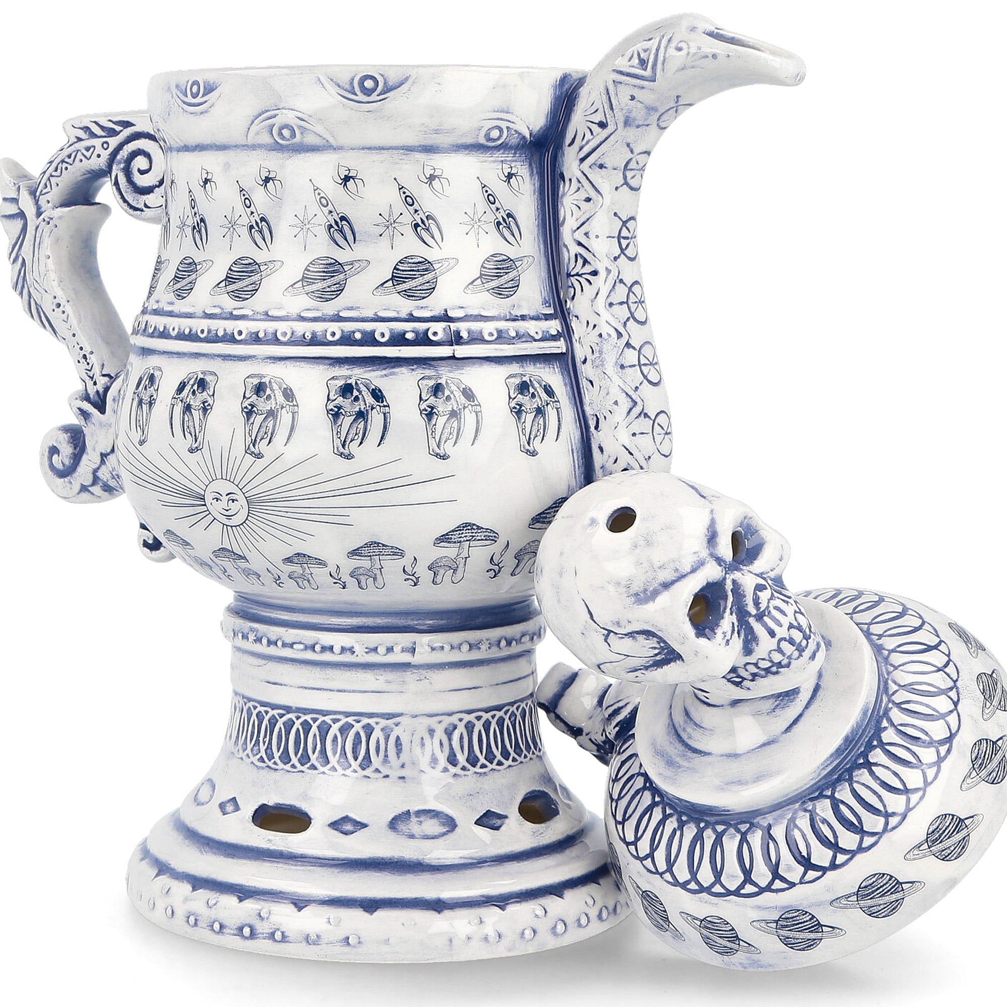 Neighborhood DW Ceramic Incense Chamber Blue Incense & Candles Detail view 1 | Overkill