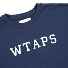 WTAPS Academy Crew Sweater Navy Sweatshirts Close-up | Overkill