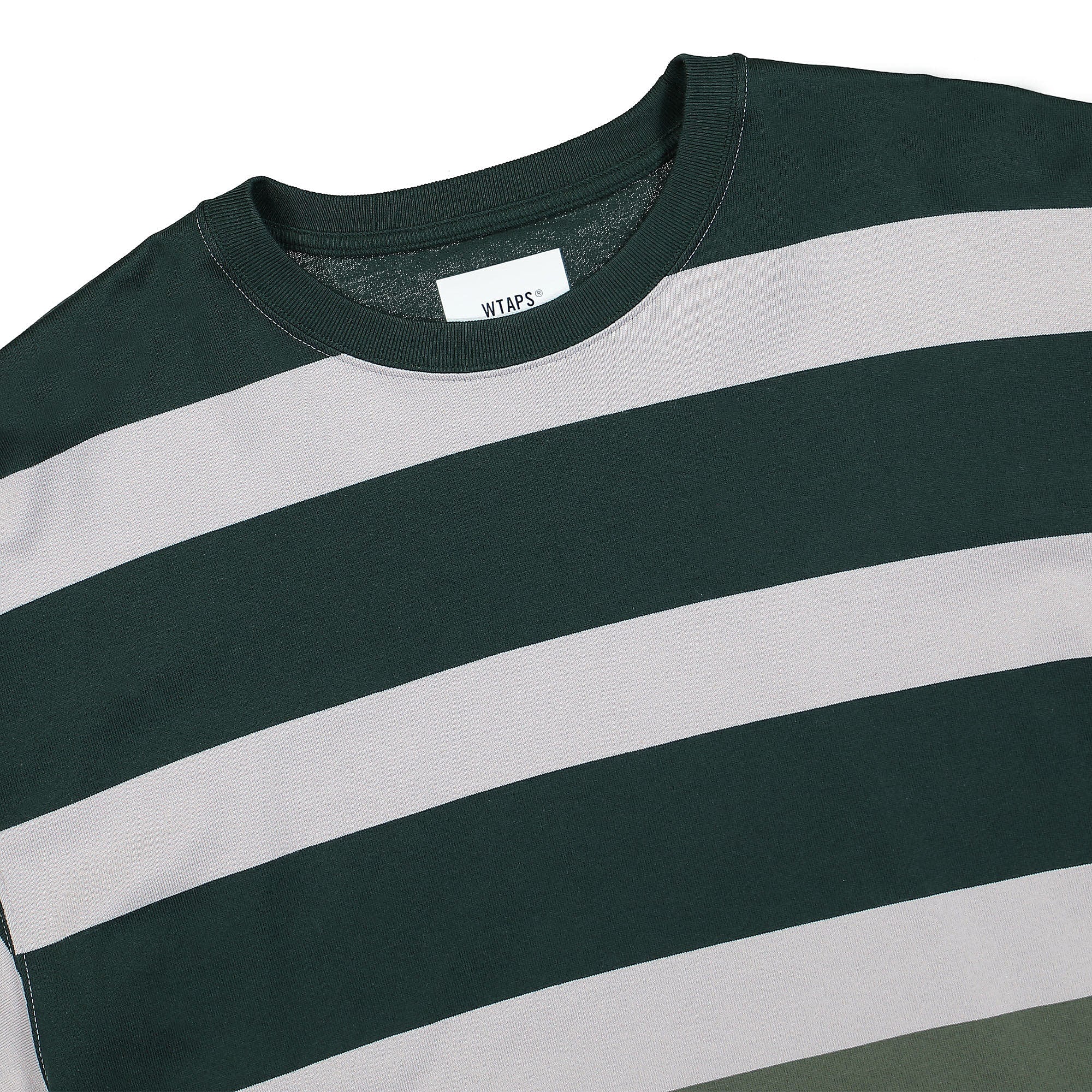 WTAPS Lane Longsleeve Tee Green Longsleeves Close-up | Overkill