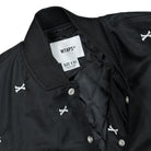 WTAPS Nylon Twill Textile Team Jacket Black Jackets Close-up | Overkill