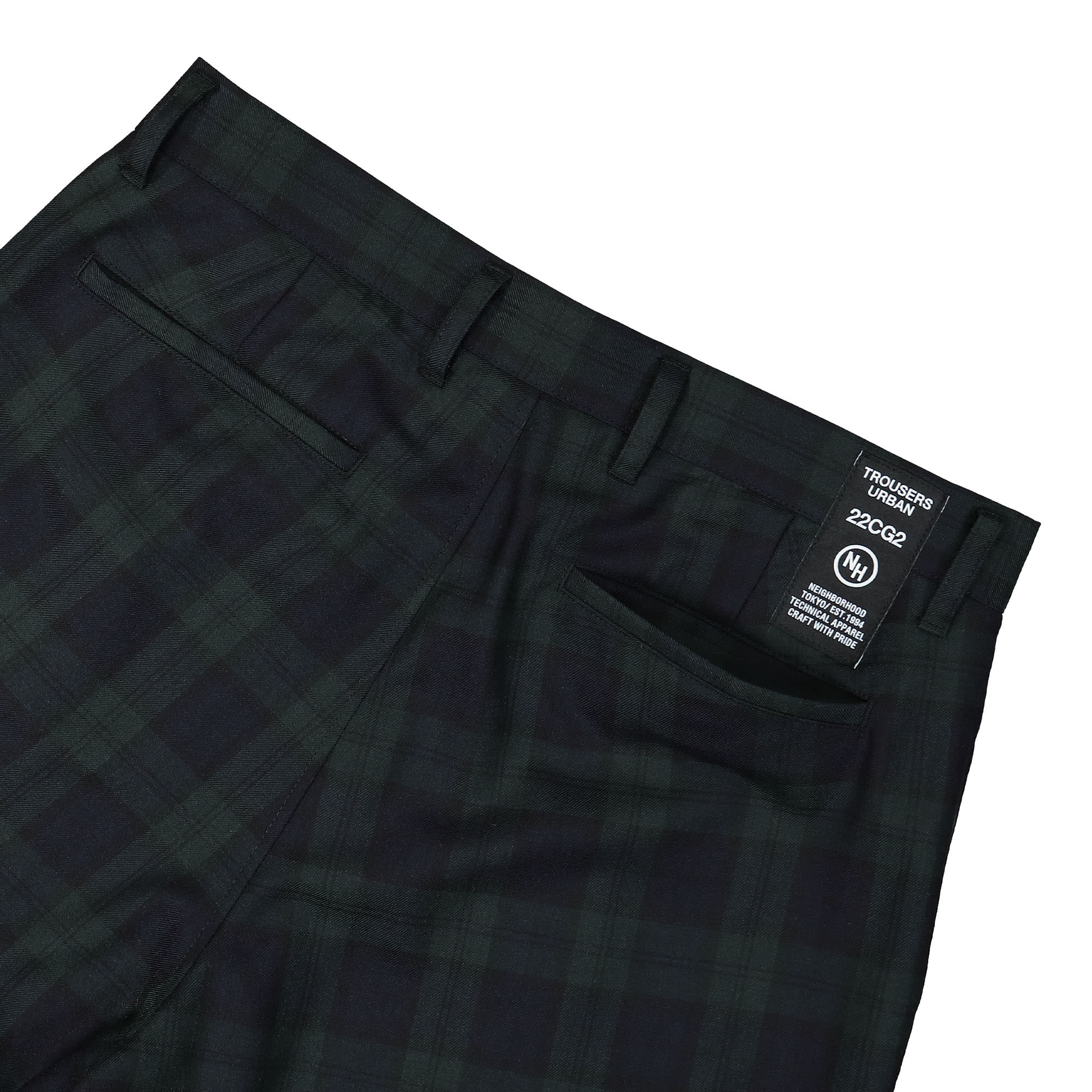Neighborhood Tuck Pants Green x Navy Casual Pants Detail view 2 | Overkill