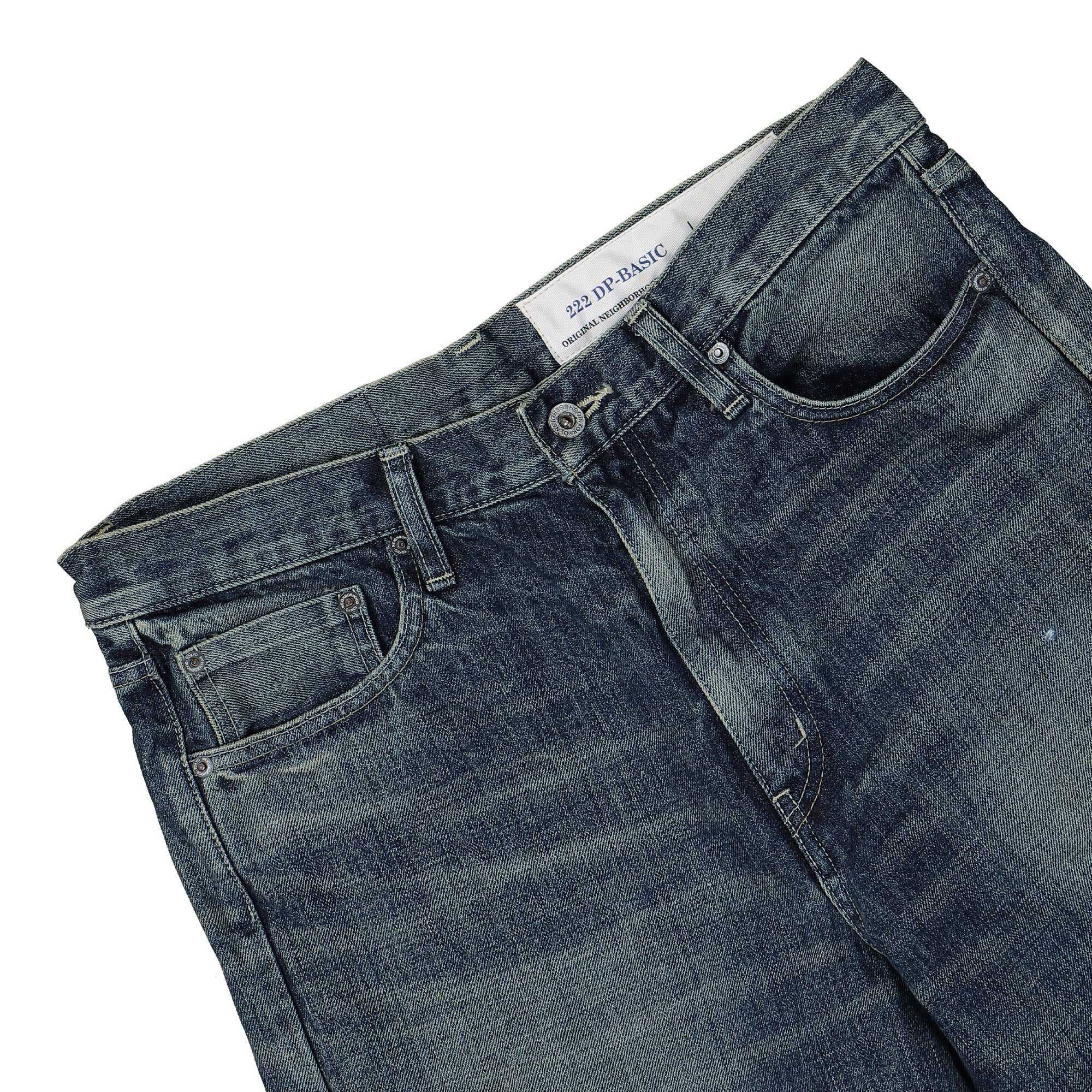 Neighborhood Washed Denim DP Basic Pant Indigo Sweat & Track Pants Detail view 1 | Overkill