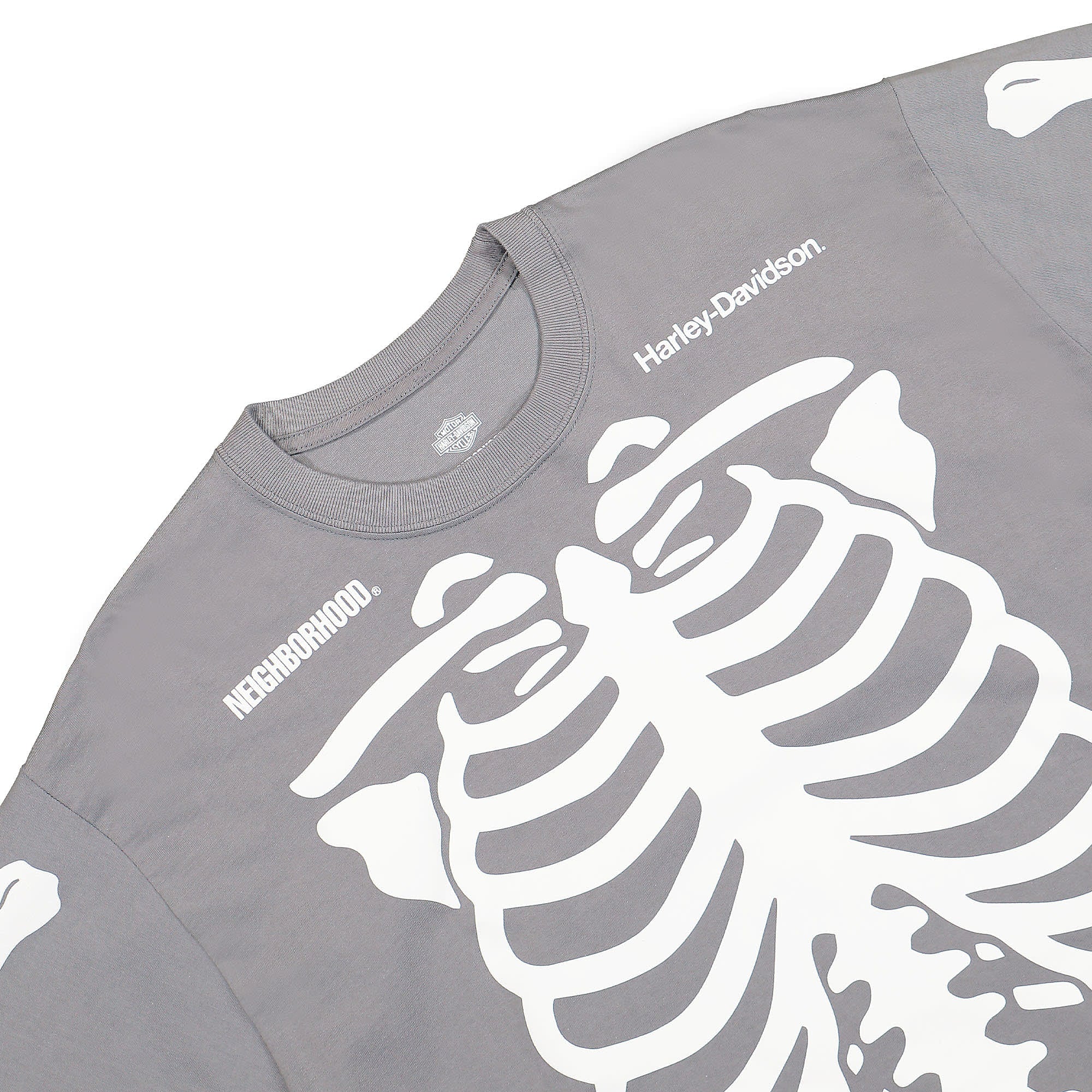 Neighborhood Harley-Davidson x Neighborhood LS. CO Crewneck Gray Sweatshirts Material | Overkill