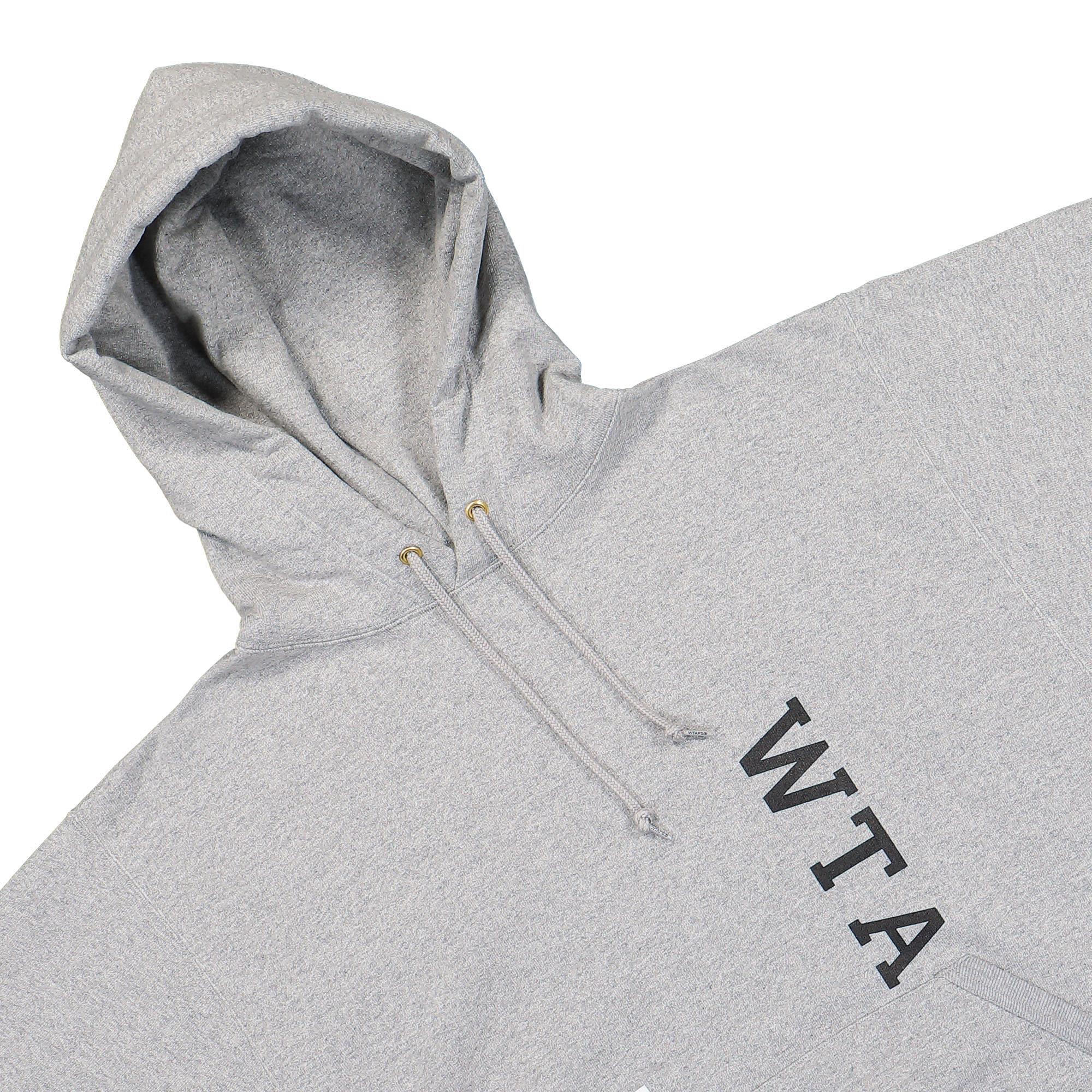 WTAPS Design 01 Hooded Sweatshirt Ash Gray Hoodies Close-up | Overkill