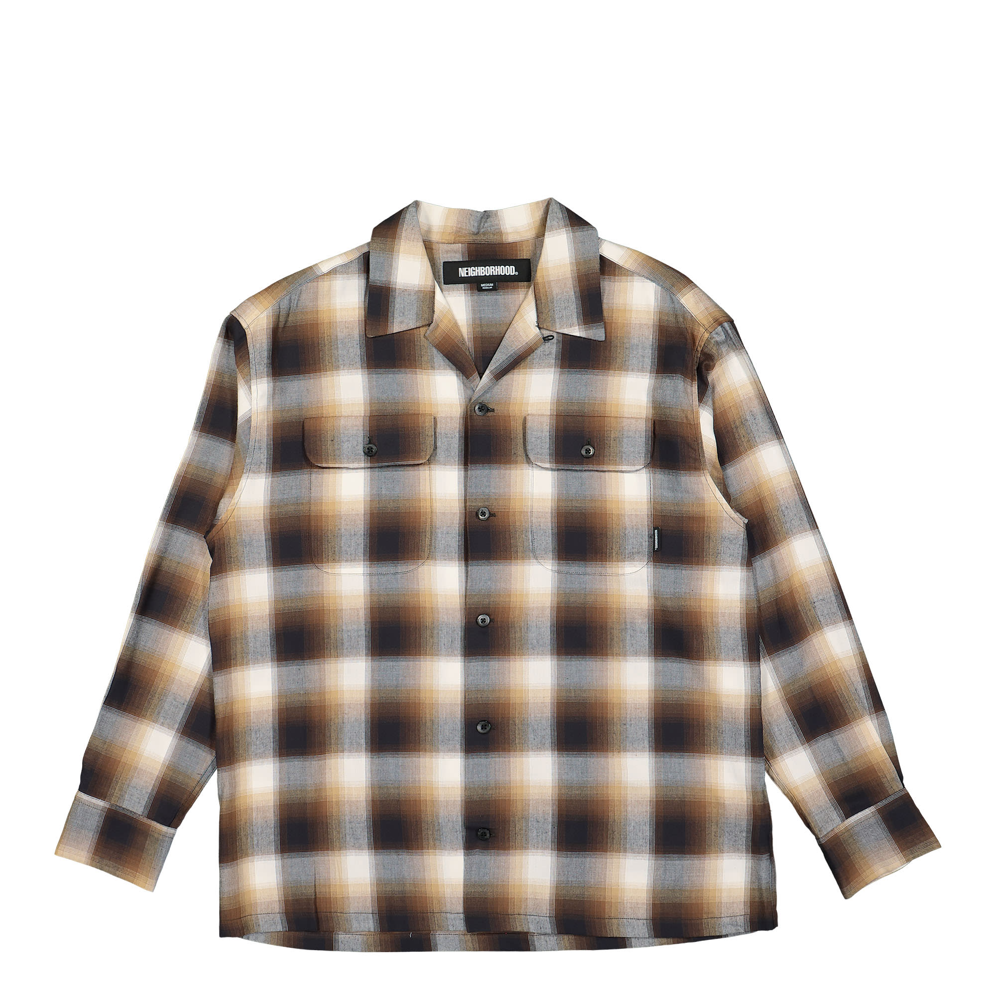 Neighborhood Blockombre Shirt LS Brown Shirts 231BENH-SHM05 / Brown | Overkill