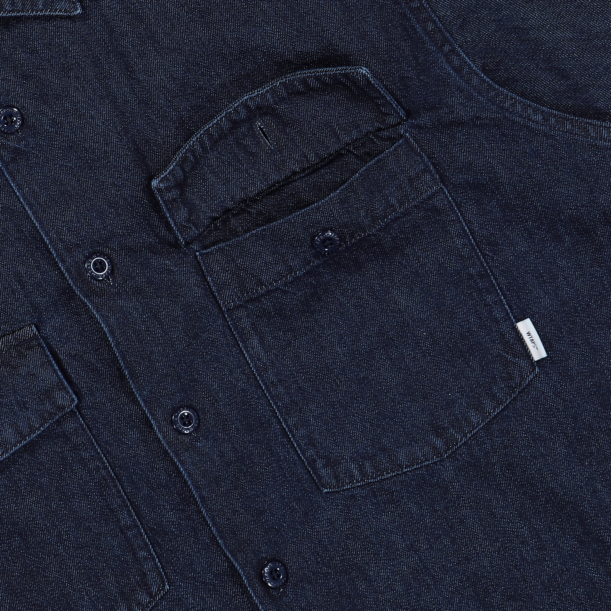 WTAPS CBW Longsleeve Shirt Indigo Shirts Detailfoto | Overkill