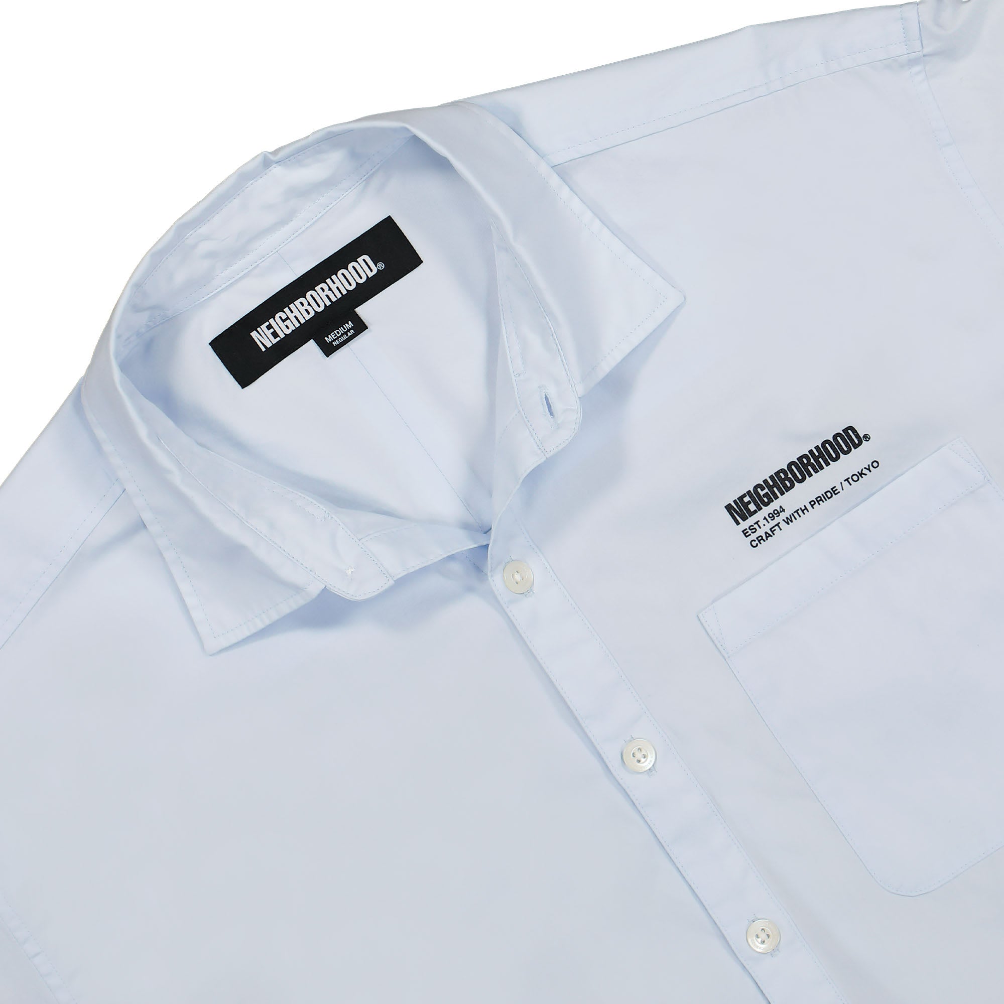 Neighborhood Trad Shirt LS Blue Shirts Close-up | Overkill