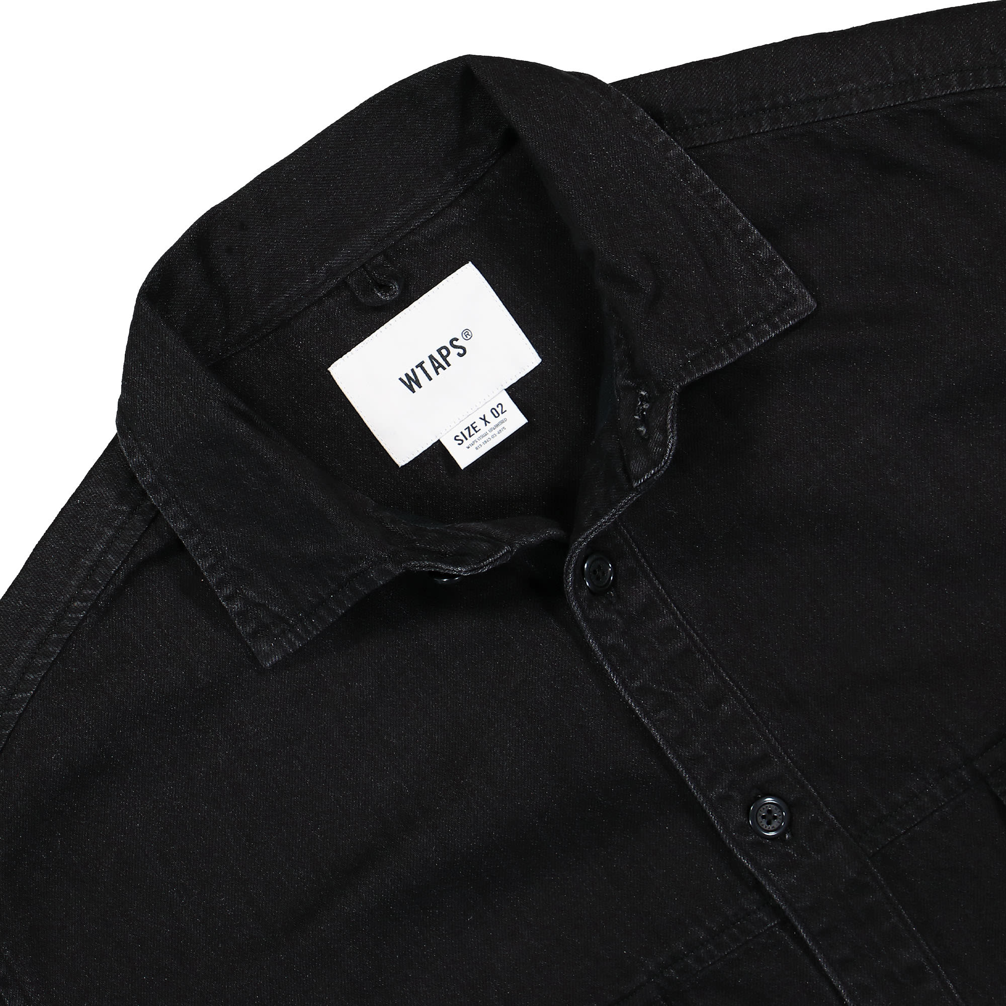 WTAPS WCPO Denim Shirt Black Shirts Close-up | Overkill