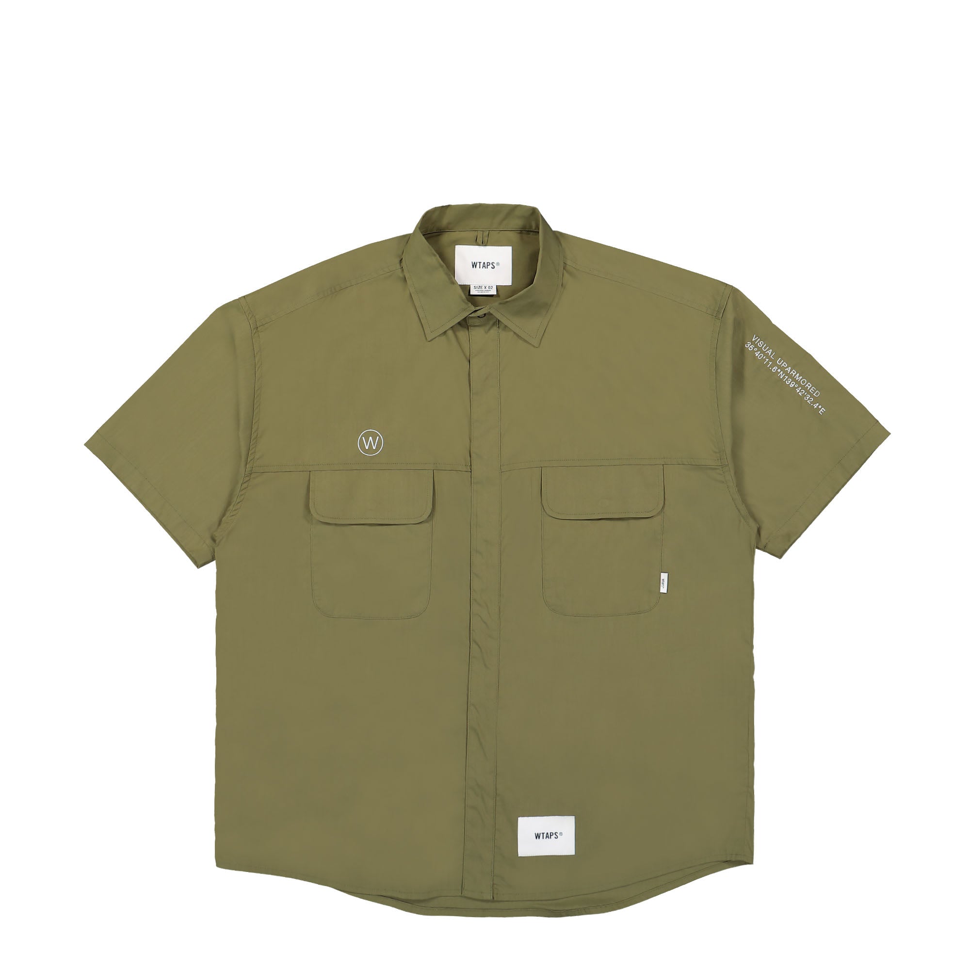 WTAPS Ladder Broadcloth Coolmax Shirt Olive Drab Shirts 231WVDT-SHM03 / Olive Drab | Overkill