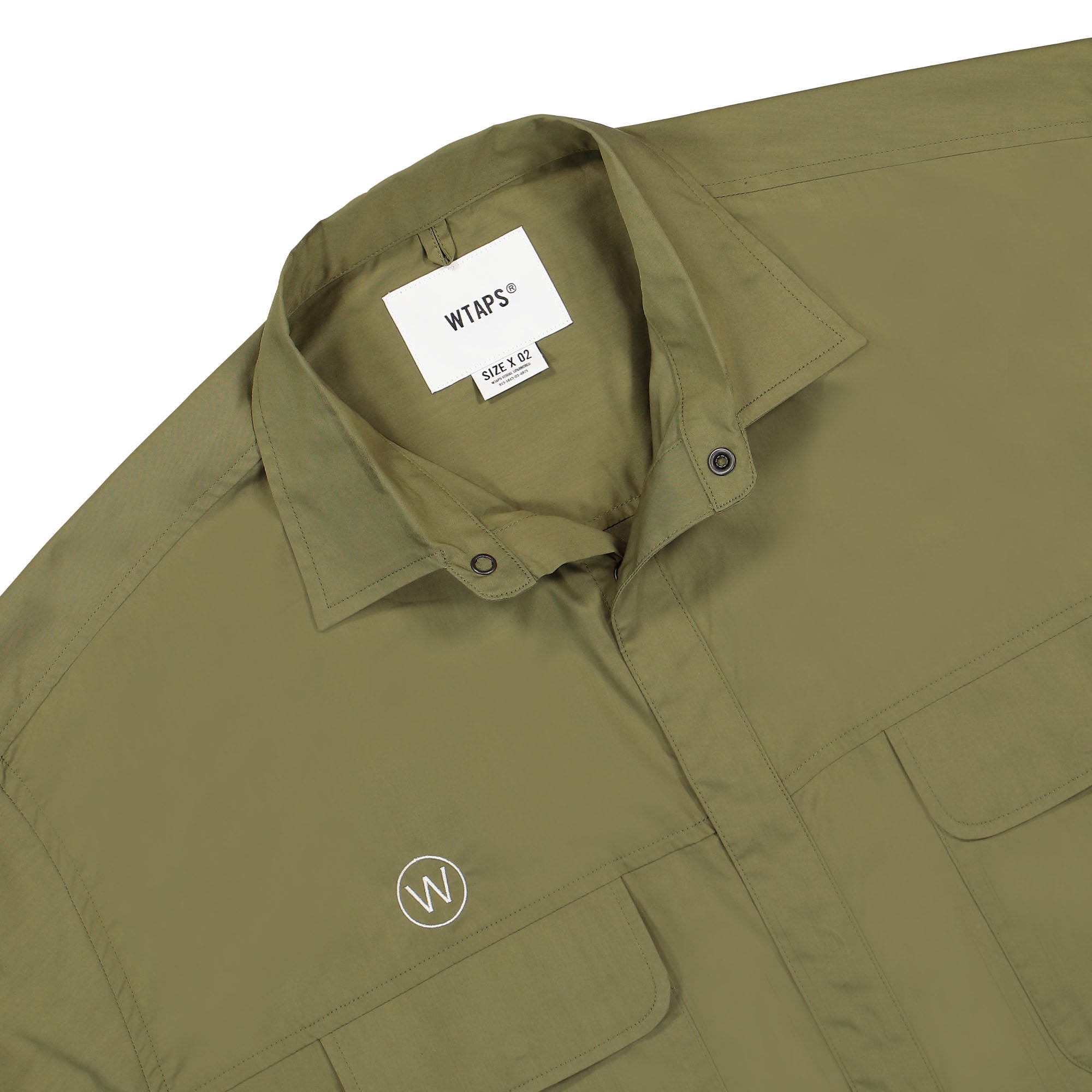 WTAPS Ladder Broadcloth Coolmax Shirt 231WVDT-SHM03 / Olive Drab