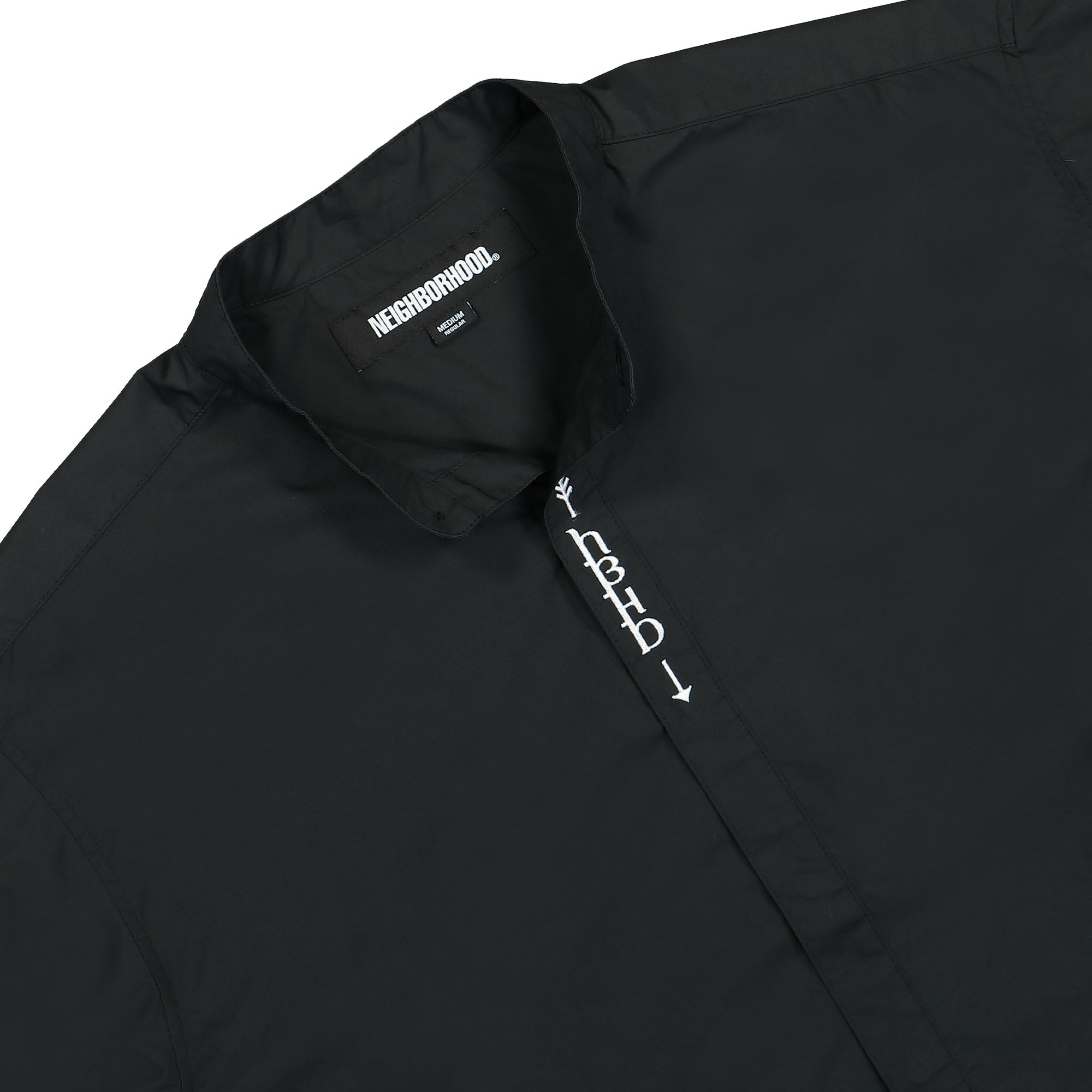 Neighborhood Bandcollar LS Shirt Black Shirts Close-up | Overkill