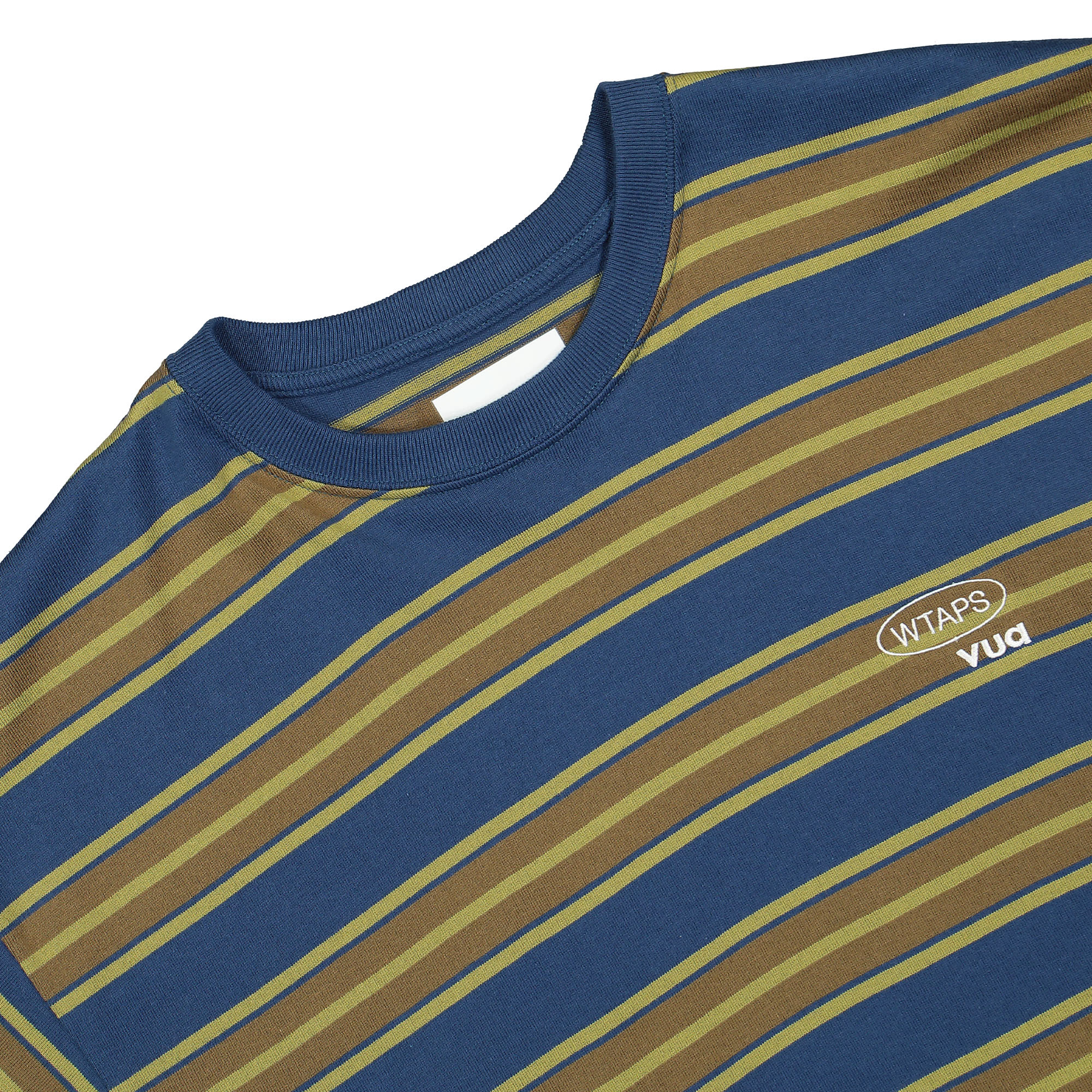 WTAPS BDY 02 SS Protect T-Shirt Navy T-Shirts Close-up | Overkill