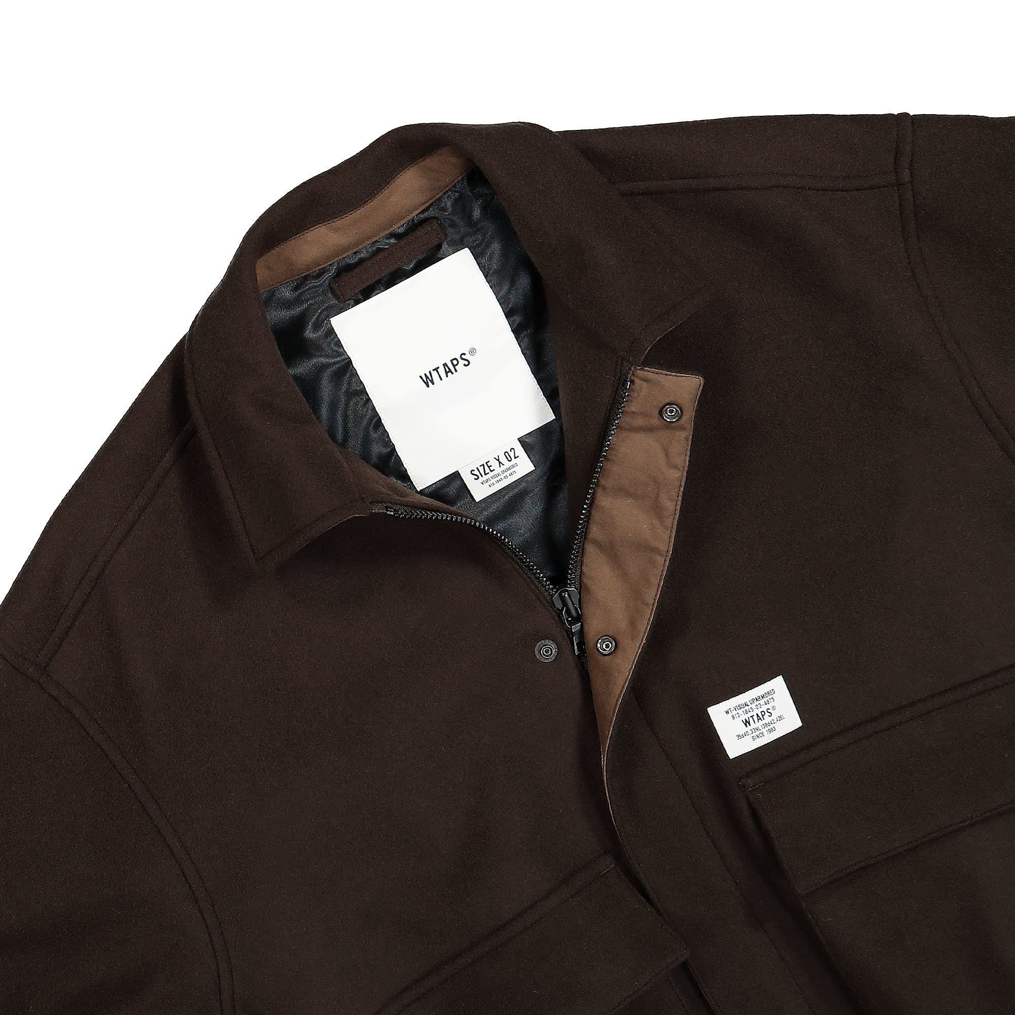 WTAPS JFW-01 / Jacket / Wony. Melton Brown Jackets Close-up | Overkill