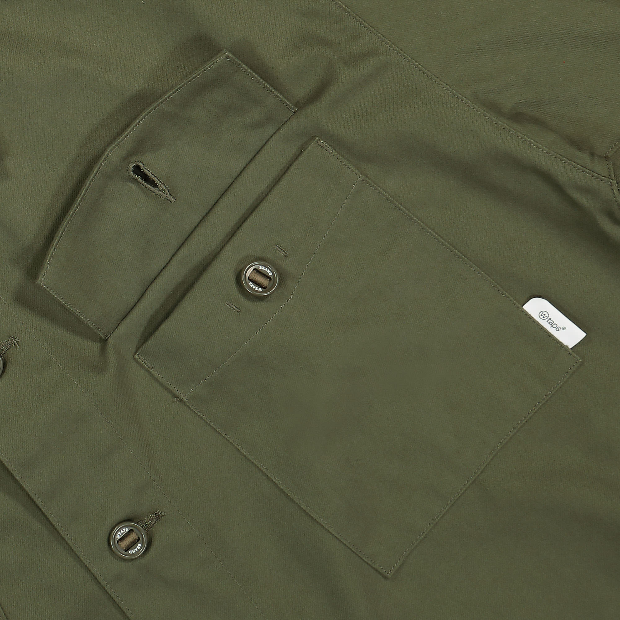 WTAPS CBW LS Shirt Olive Drab Shirts Detailfoto | Overkill