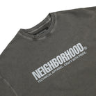 Neighborhood Pigment Dyed LS Sweatshirt Black Sweatshirts Close-up | Overkill