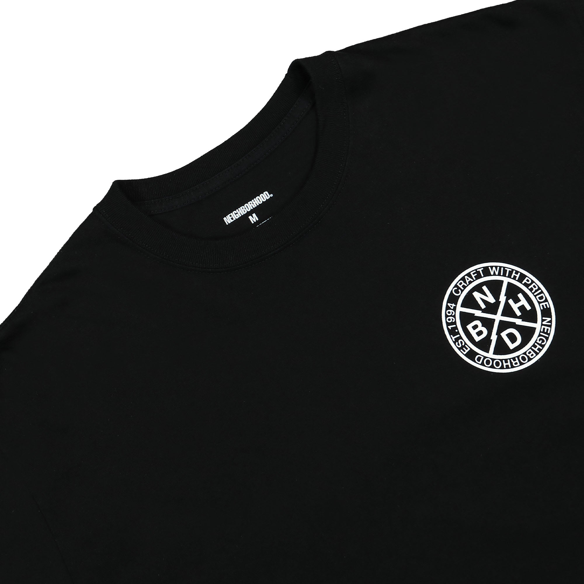 Neighborhood NH. LS-7 Tee Black T-Shirts Close-up | Overkill
