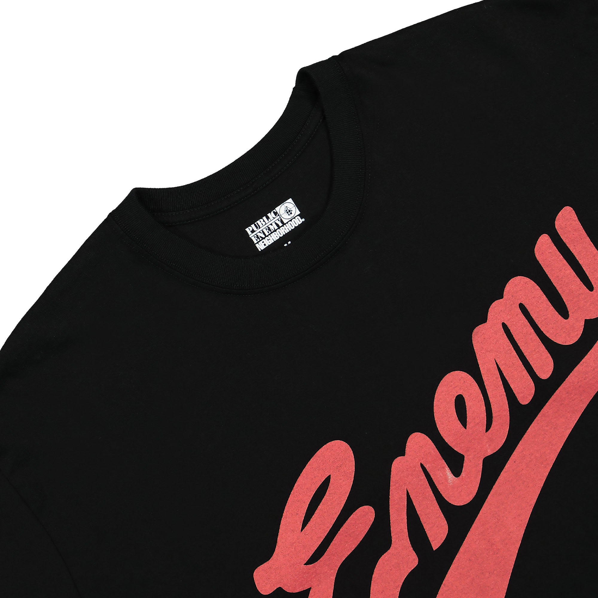 Neighborhood Public Enemy x Neighborhood SS-1 Tee Black T-Shirts Close-up | Overkill