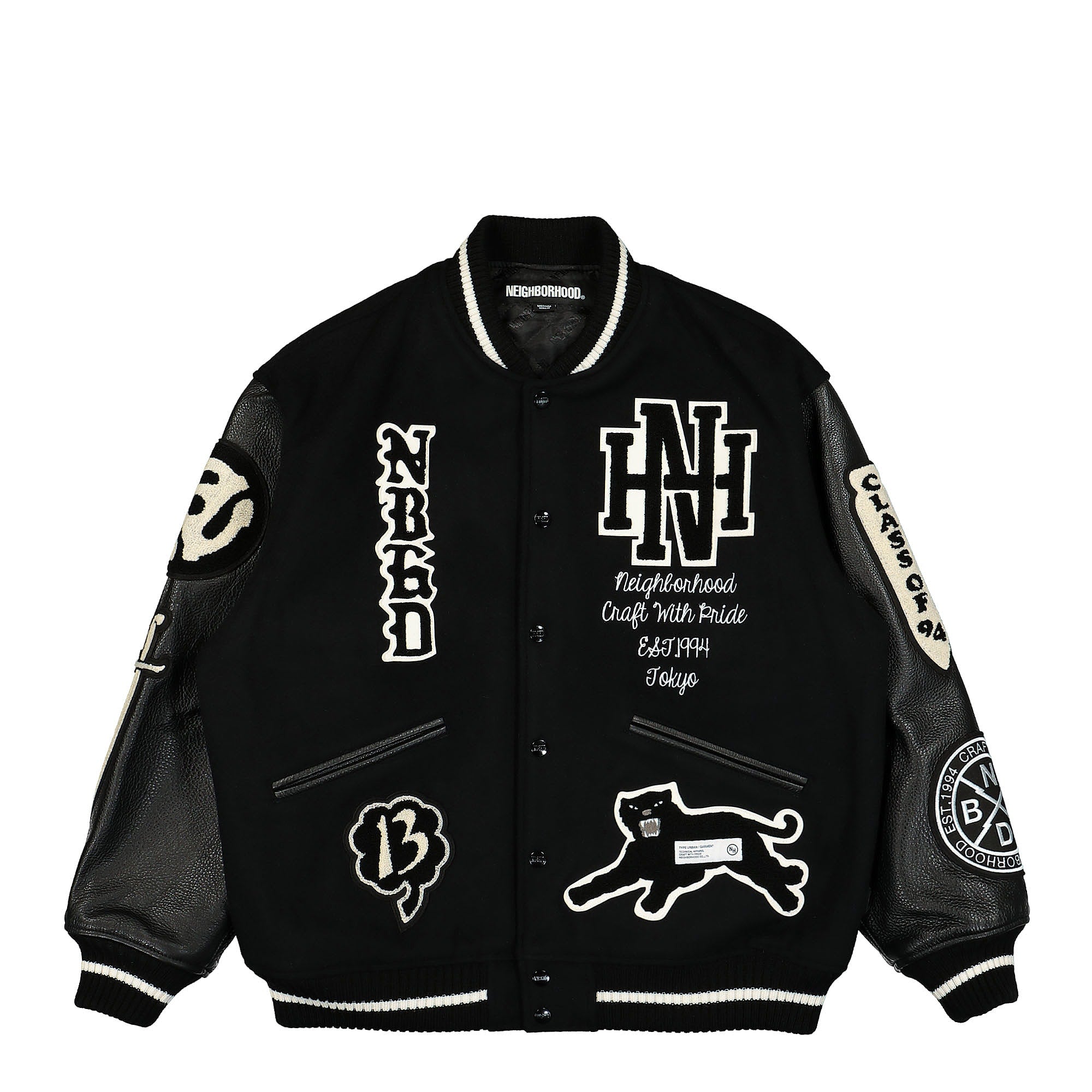 Neighborhood Stadium Jacket Black Bomber & Varsity Jackets 232SZNH-JKM03 / Black | Overkill