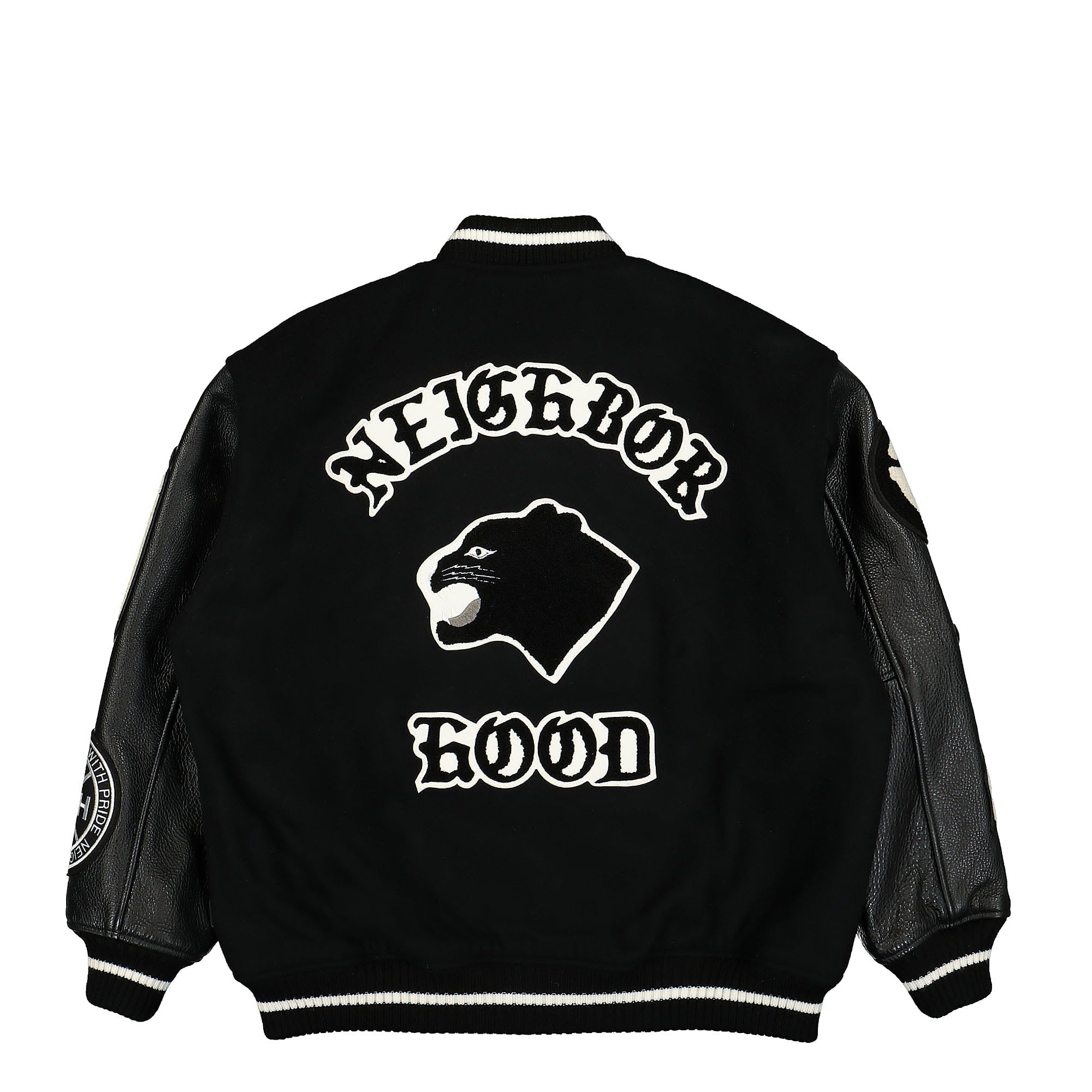 Neighborhood Stadium Jacket Black Bomber & Varsity Jackets Close-up | Overkill