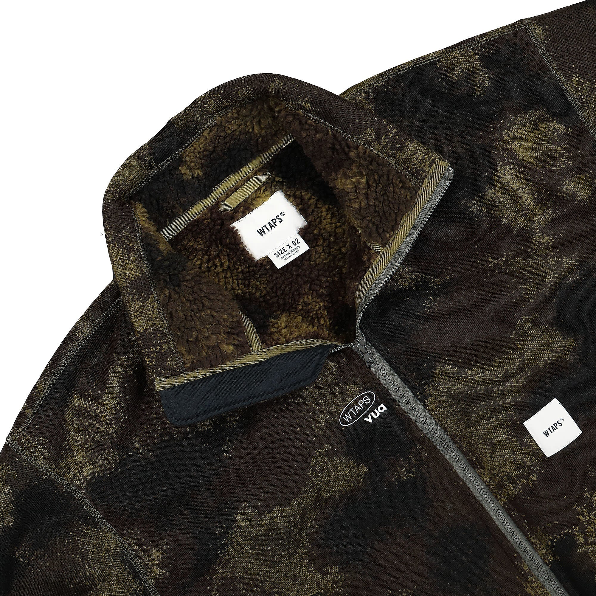 WTAPS Bundle / Jacket / Poly. Boa. Textile. Protect Olive Drab Fleece Jackets Close-up | Overkill