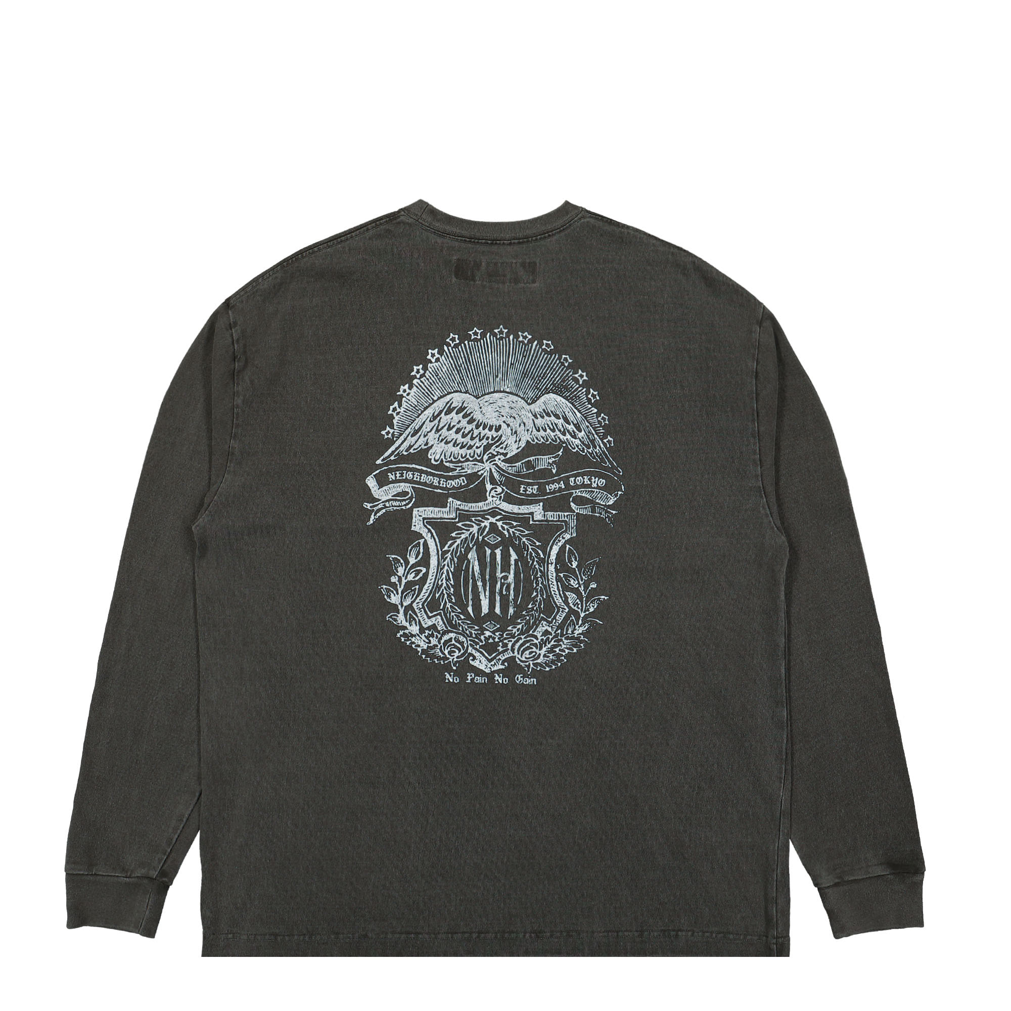Neighborhood Pigment Dyed LS Crewneck Black Sweatshirts Material | Overkill