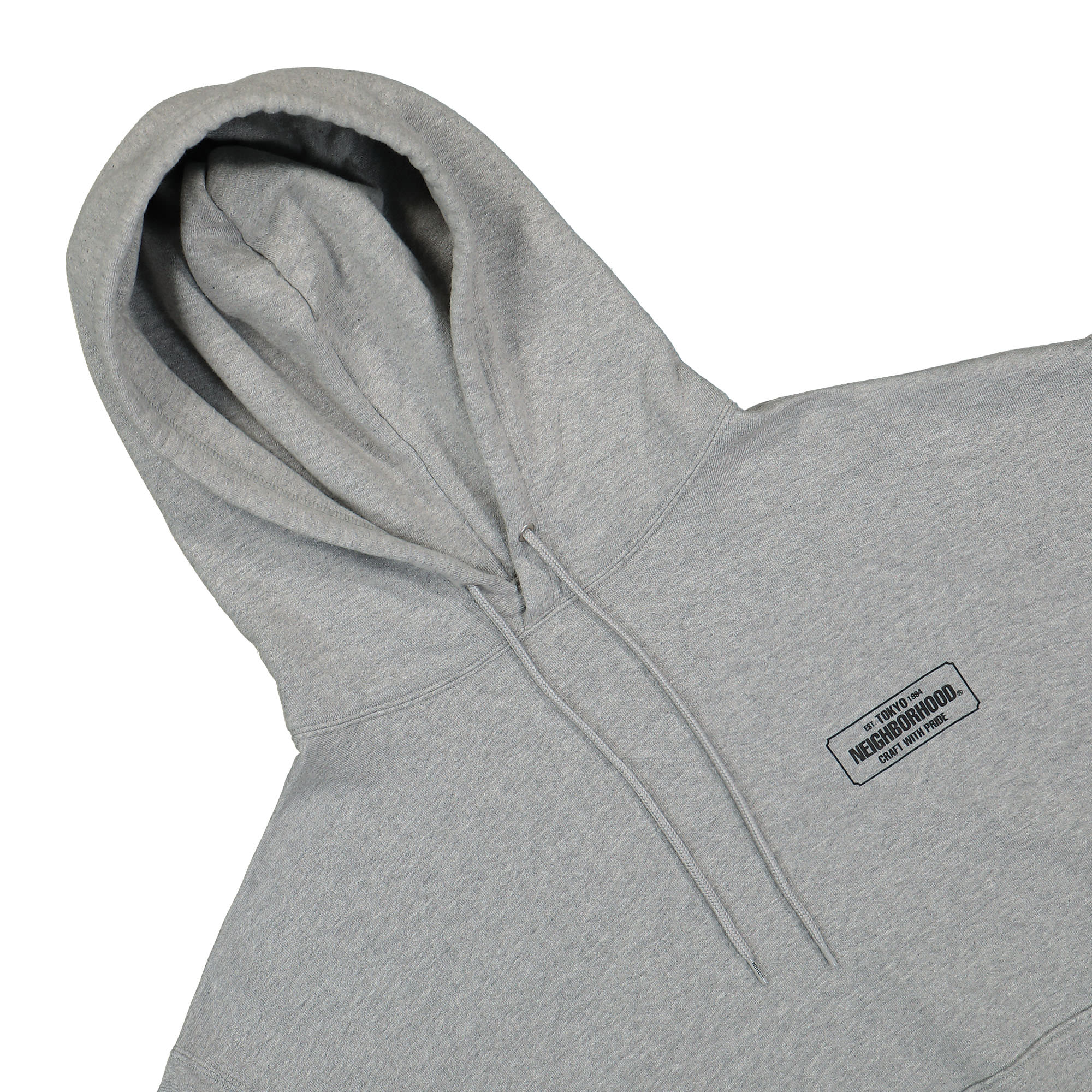 Neighborhood Classic Hooded Sweatshirt Gray Hoodies Close-up | Overkill