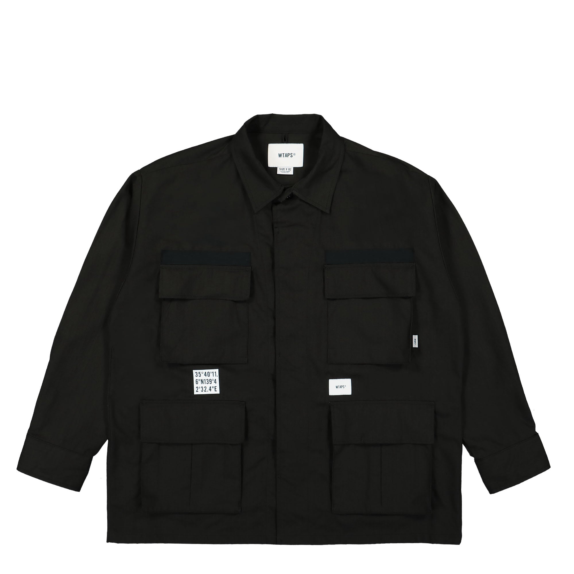 wtaps シャツ　　ブラック　M WTAPS JMOD 01 Identity Ripstop Shirt 232WVDT-SHM03 / Black | OVERKILL