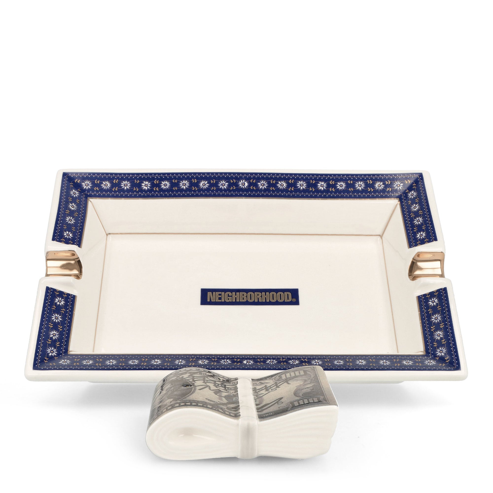 Neighborhood Square Incense Tray Navy Incense & Candles Close-up | Overkill