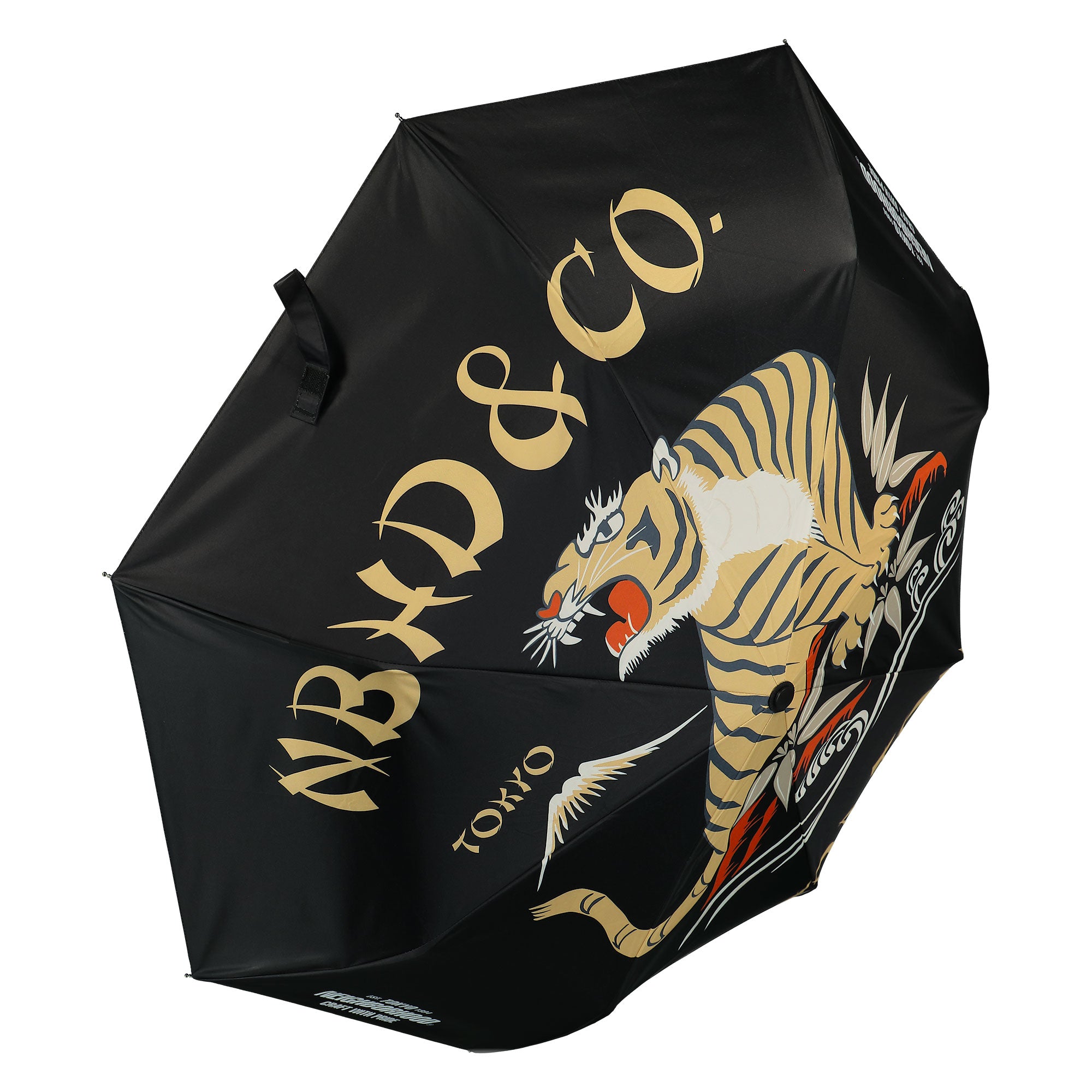 Neighborhood Tigerprint Folding Umbrella Black Outdoor Accessories Detail view 4 | Overkill
