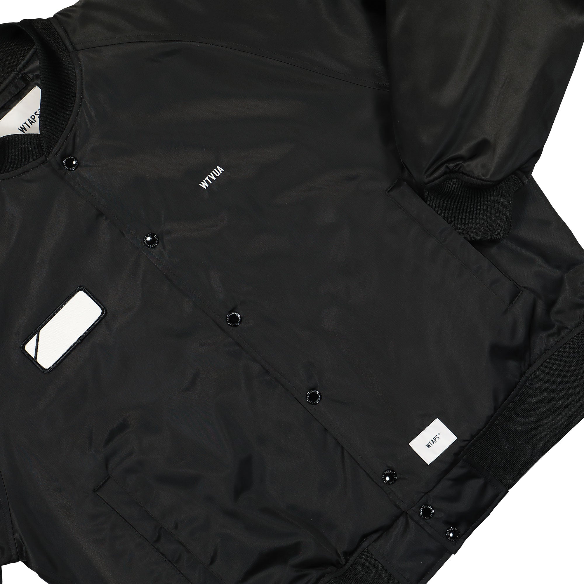 WTAPS Team / Jacket / Nylon. Twill Black Bomber & Varsity Jackets Detailfoto | Overkill