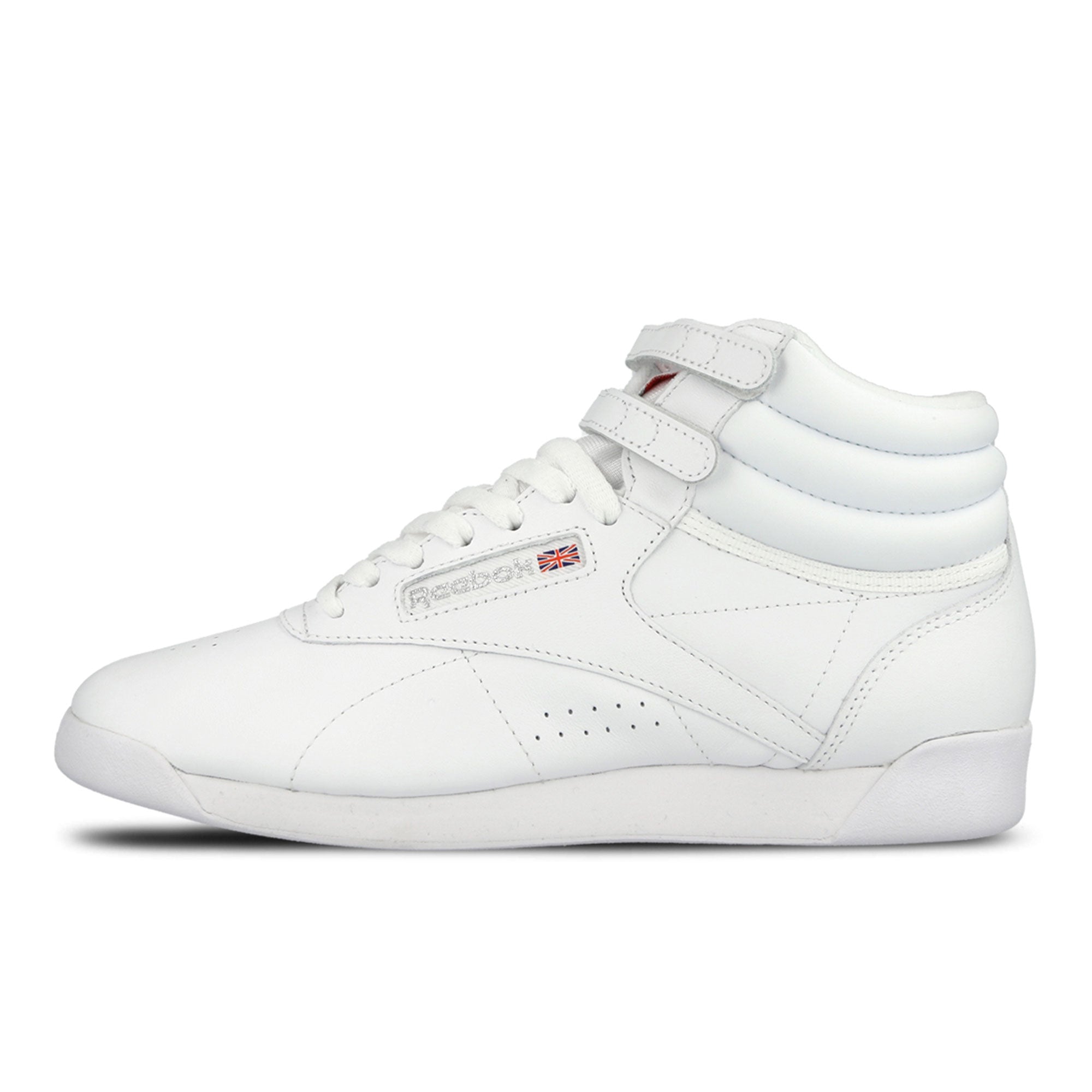 Reebok Freestyle Hi White / Silver High Top Sneakers 2431 | Overkill

