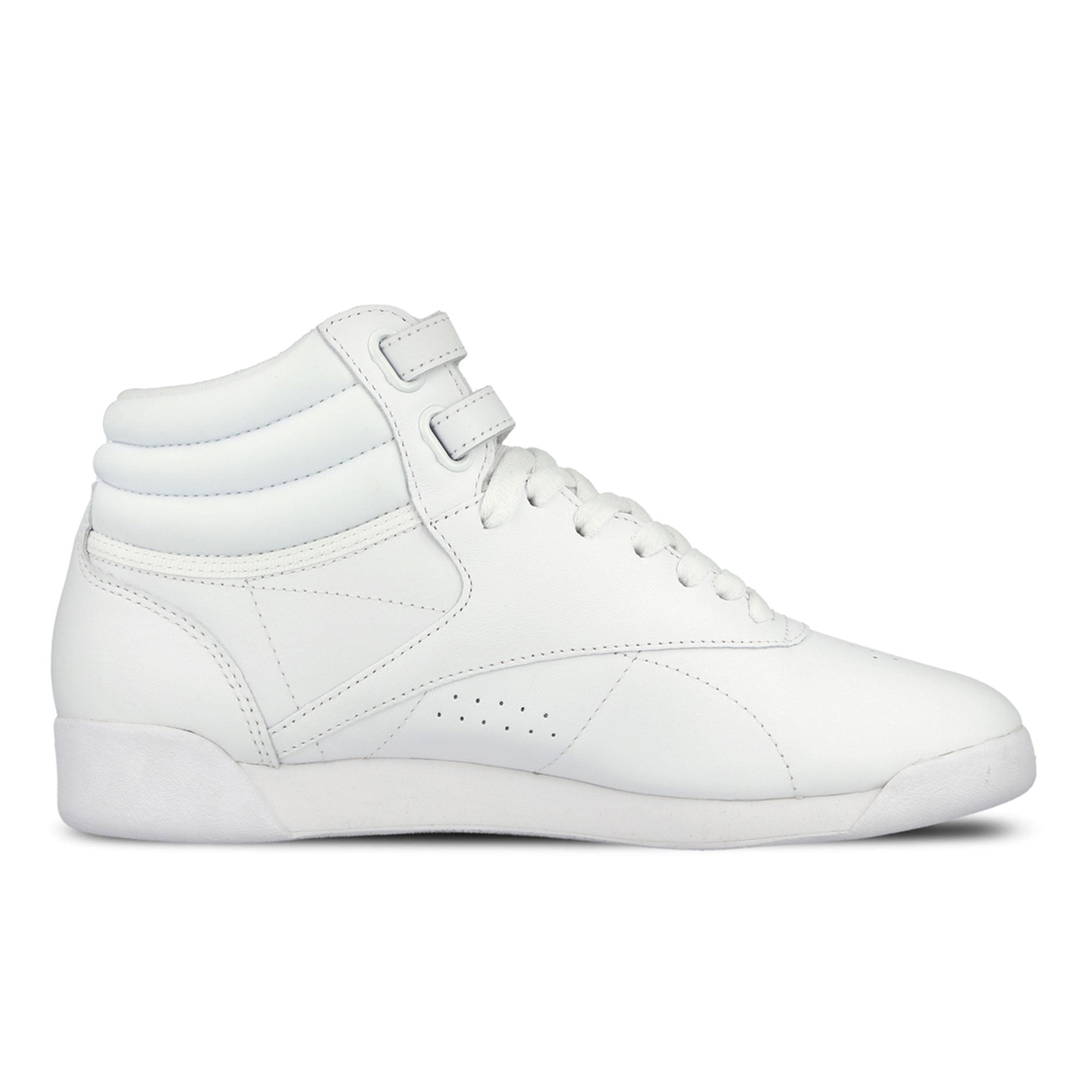 Reebok Freestyle Hi White / Silver High Top Sneakers 2431 Silhouette | Overkill
