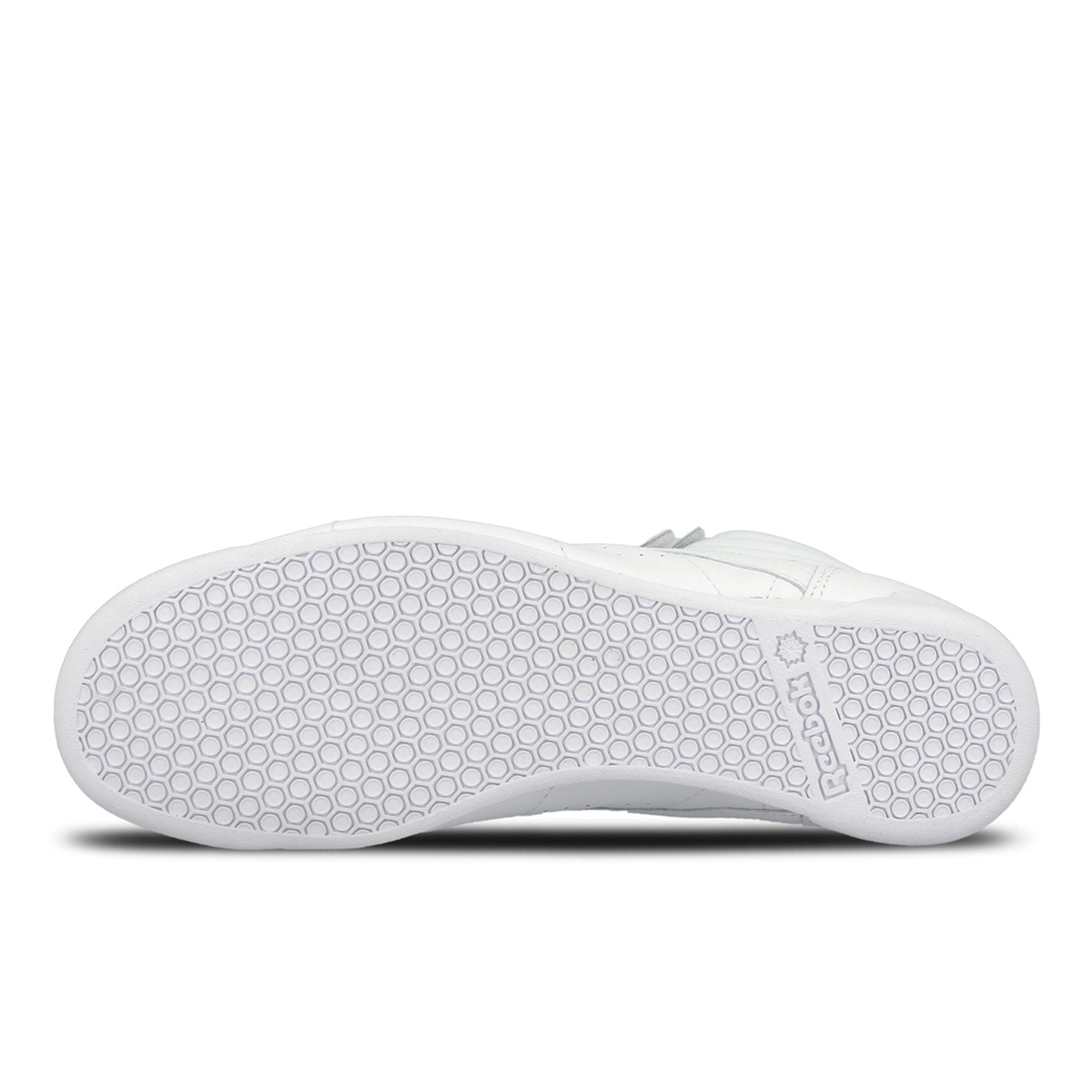 Reebok Freestyle Hi White / Silver High Top Sneakers 2431 Detail View 1 | Overkill
