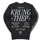 24 Kilates Krung Thep Crew Neck Black Sweatshirts Close-up | Overkill