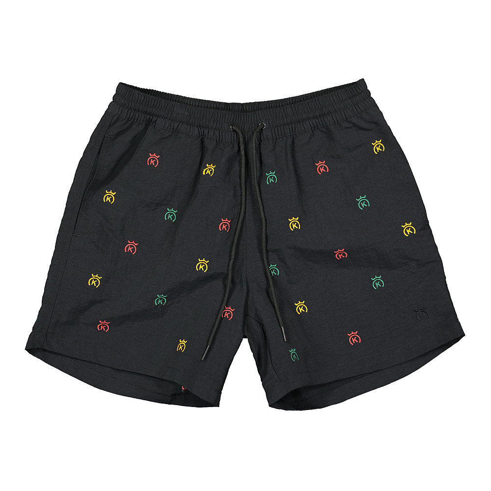 24 Kilates Swim Pant Mini Logo Black / Rasta Swimwear 24KSS21-SWP-03 | Overkill