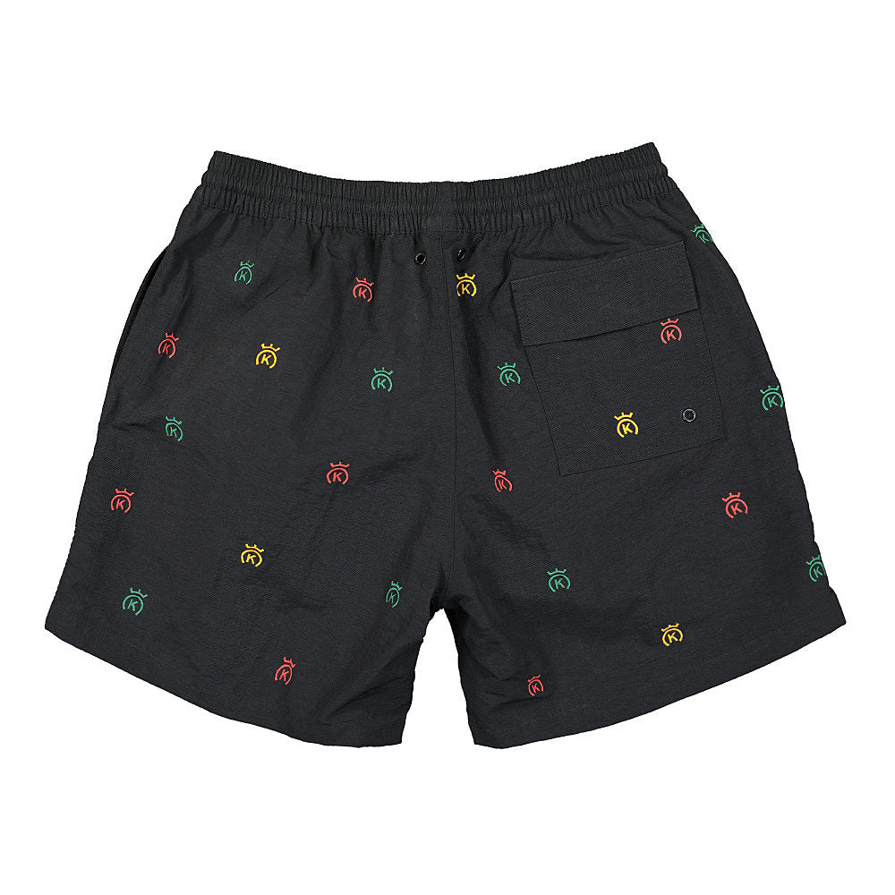 24 Kilates Swim Pant Mini Logo Black / Rasta Swimwear Material | Overkill