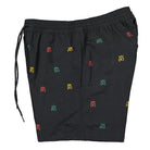 24 Kilates Swim Pant Mini Logo Black / Rasta Swimwear Close-up | Overkill
