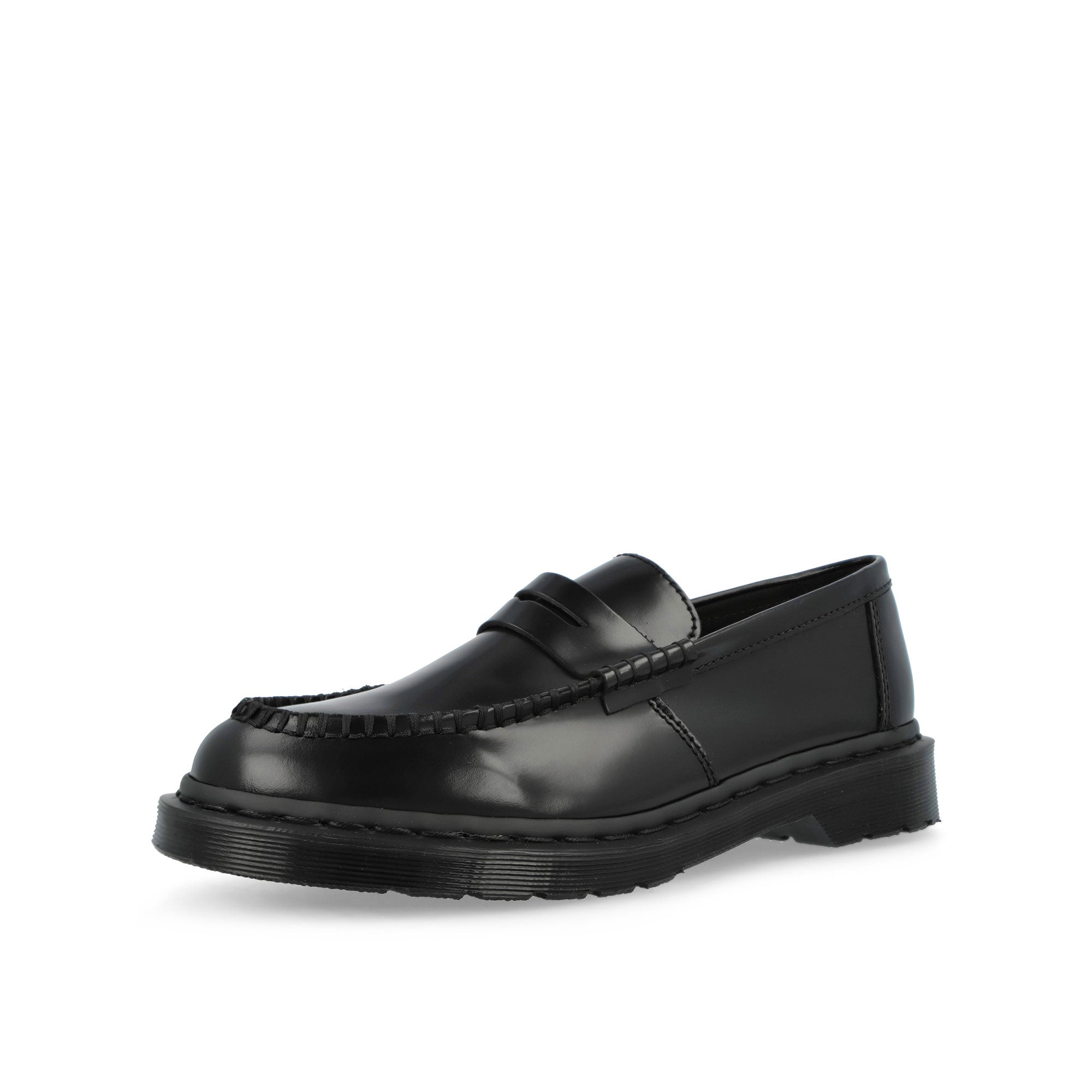 Dr. Martens Penton Black Polished Smooth Loafers & Lace Ups 25015001 Close-up | Overkill
