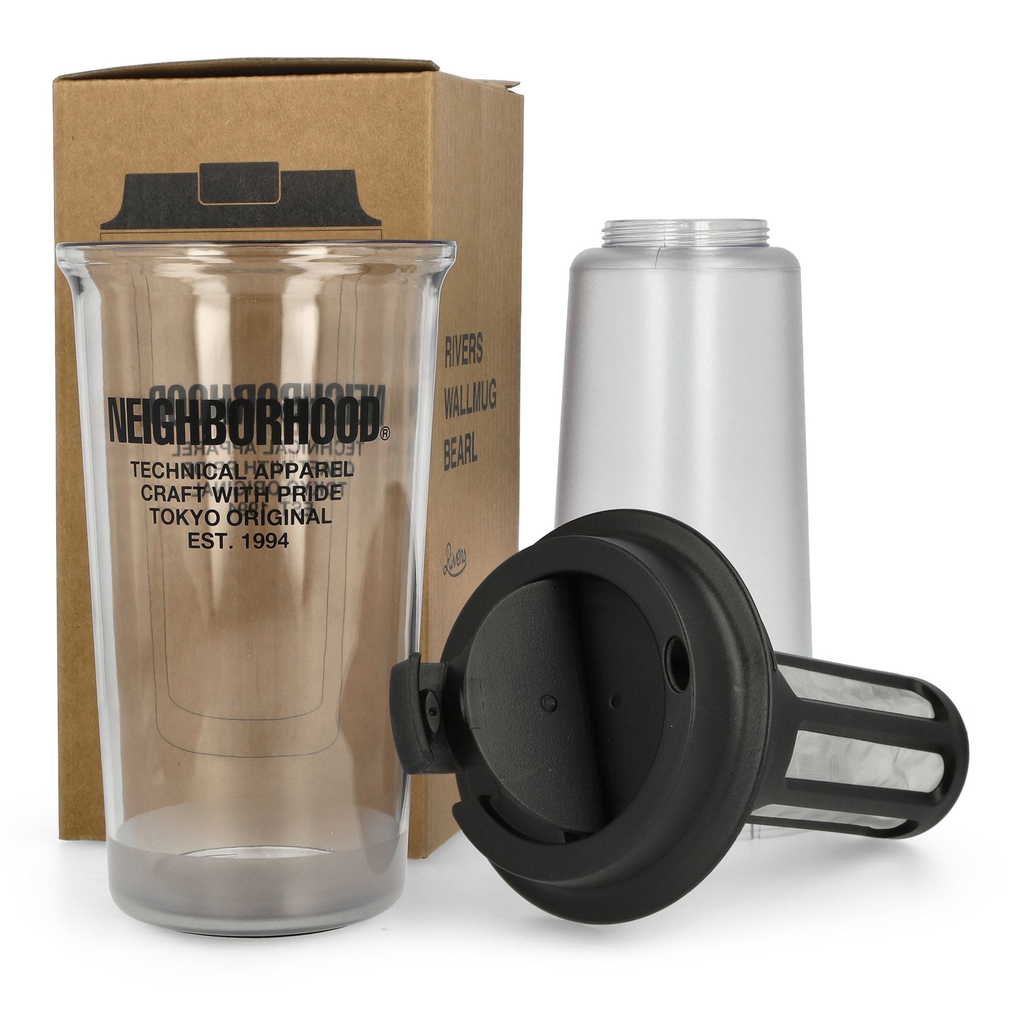 タンブラー NEIGHBORHOOD WALLMUG BEARL& STRAINER SET Neighborhood Wallmug Bearl & Strainer Set 251RVNH-AC01 / Clear