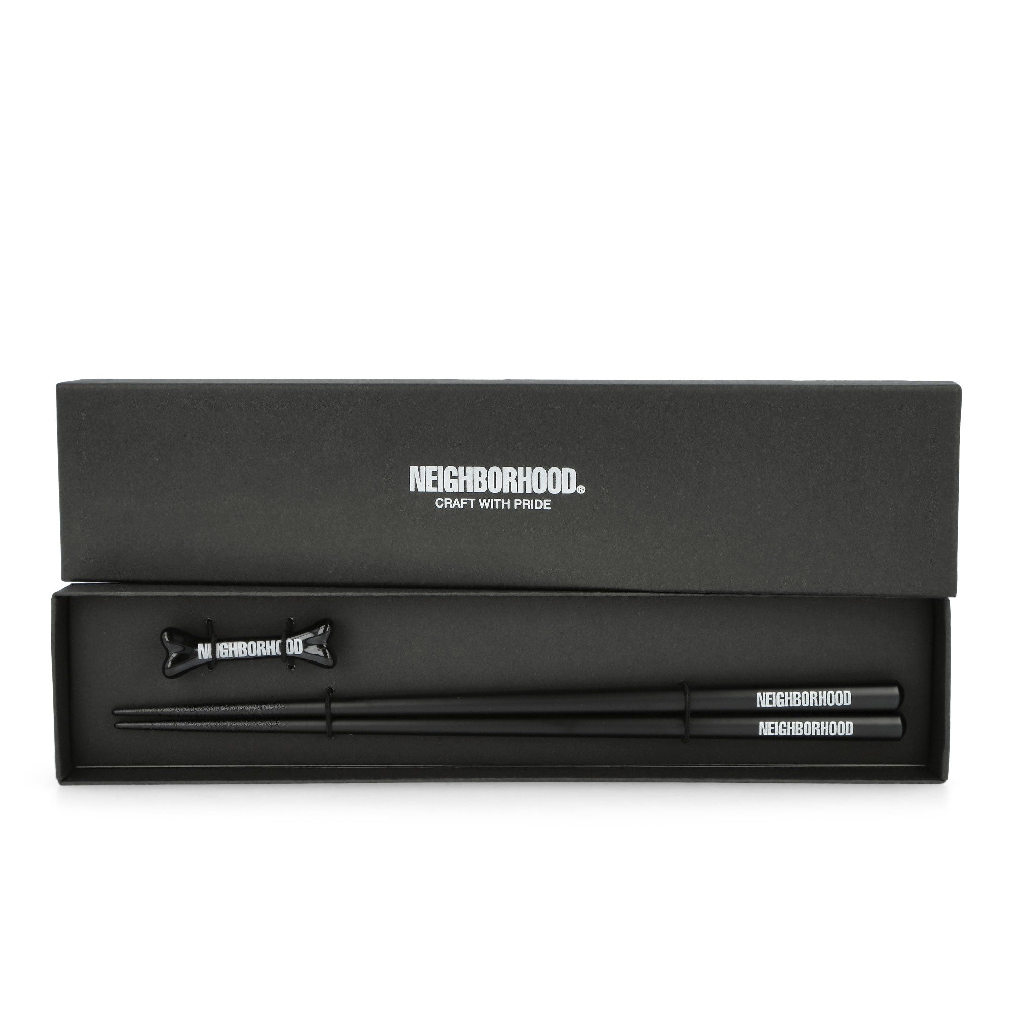 食器 NEIGHBORHOOD CHOPSTICKS CHOPSTICK REST Neighborhood Chopsticks & Chopsticks Rest Set 25267NH-AC01 / Black