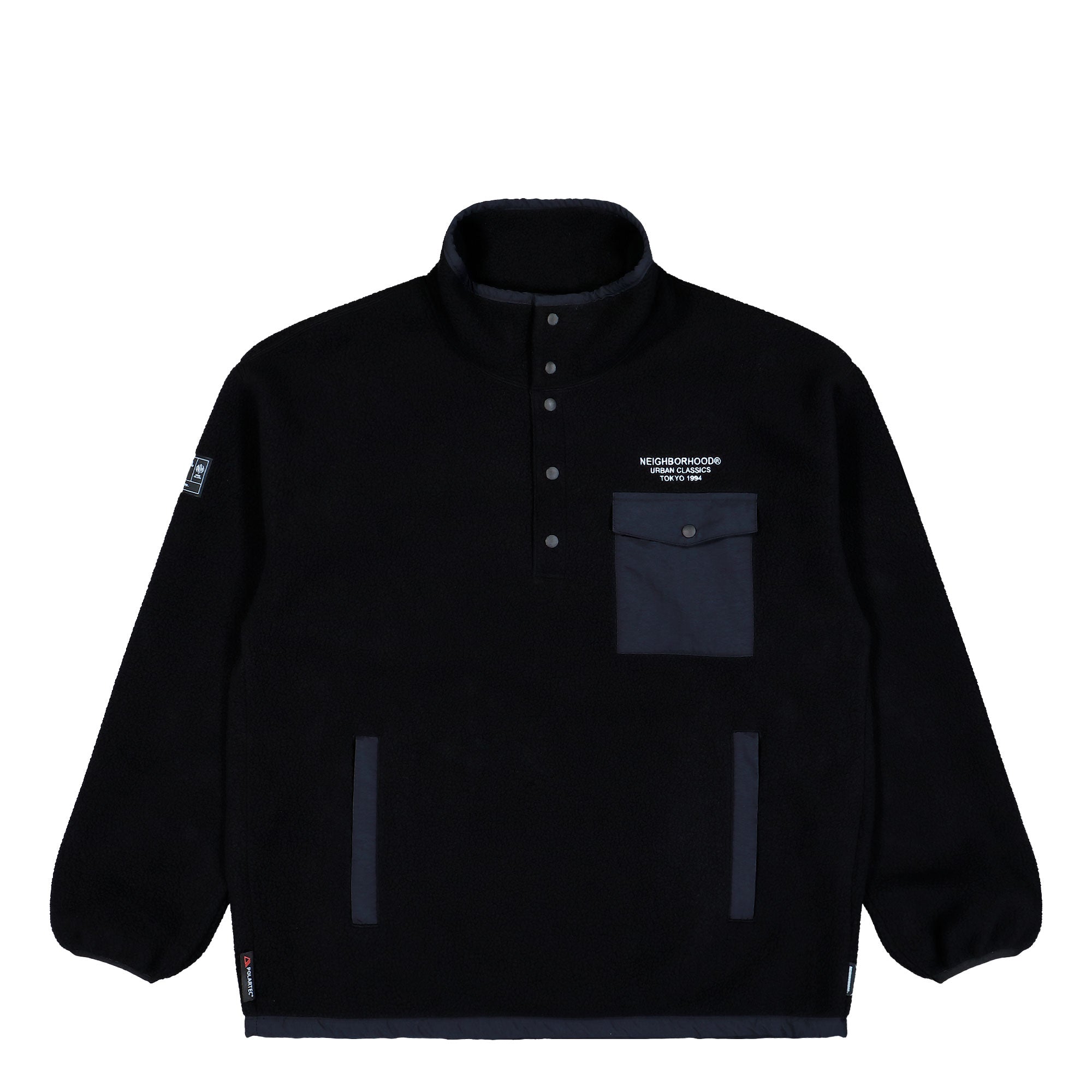 Neighborhood Fleece Stand Collar LS Black Sweatshirts 252FPNH-CSM02 | Overkill
