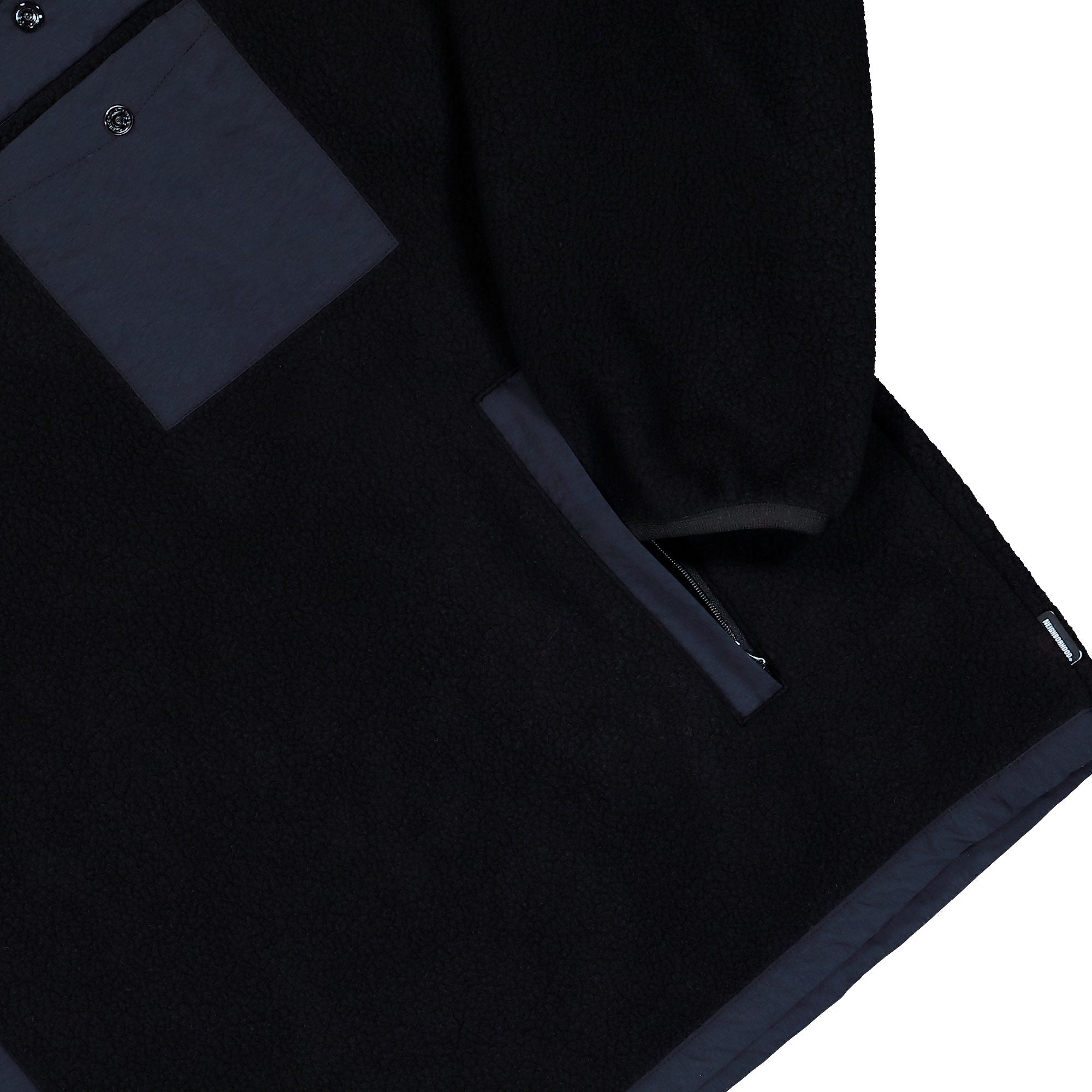 Neighborhood Fleece Stand Collar LS 252FPNH-CSM02 / Black | OVERKILL