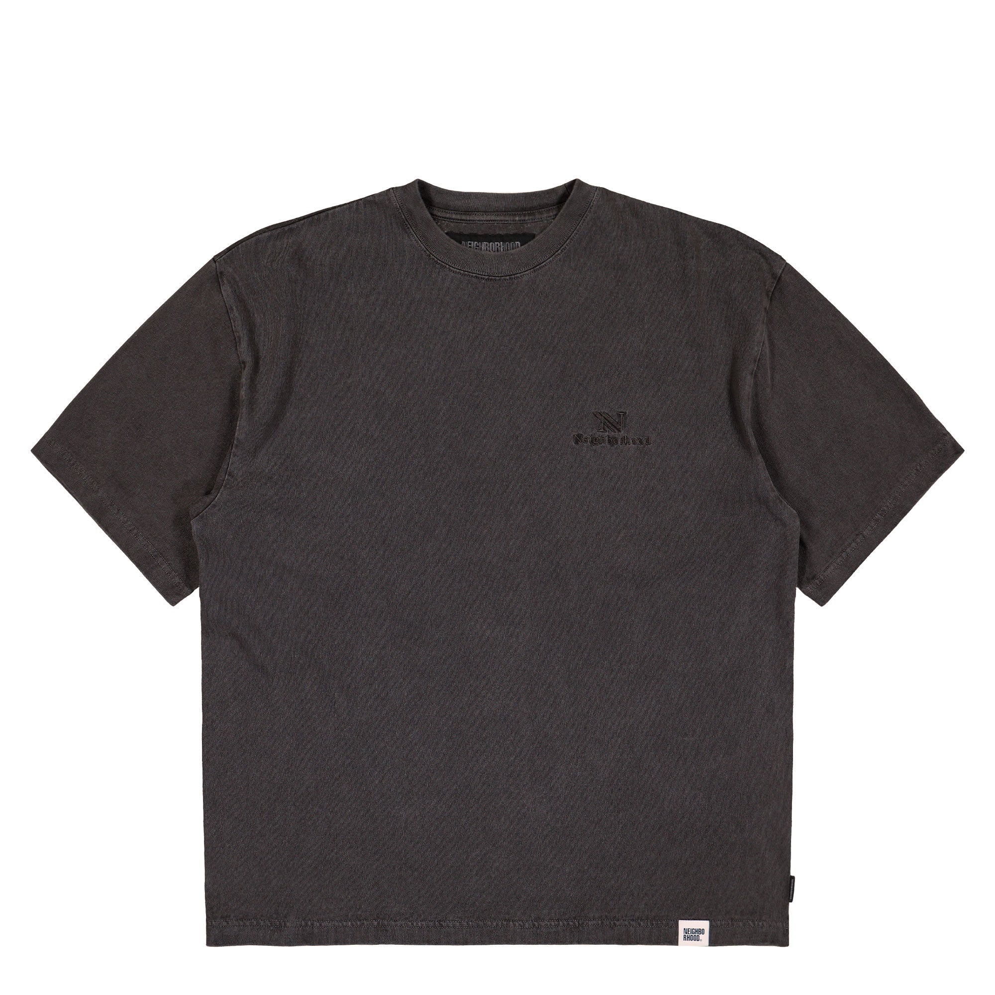 Neighborhood Pigment Dyed Crewneck SS Black T-Shirts 252FPNH-CSM07 / Black | Overkill
