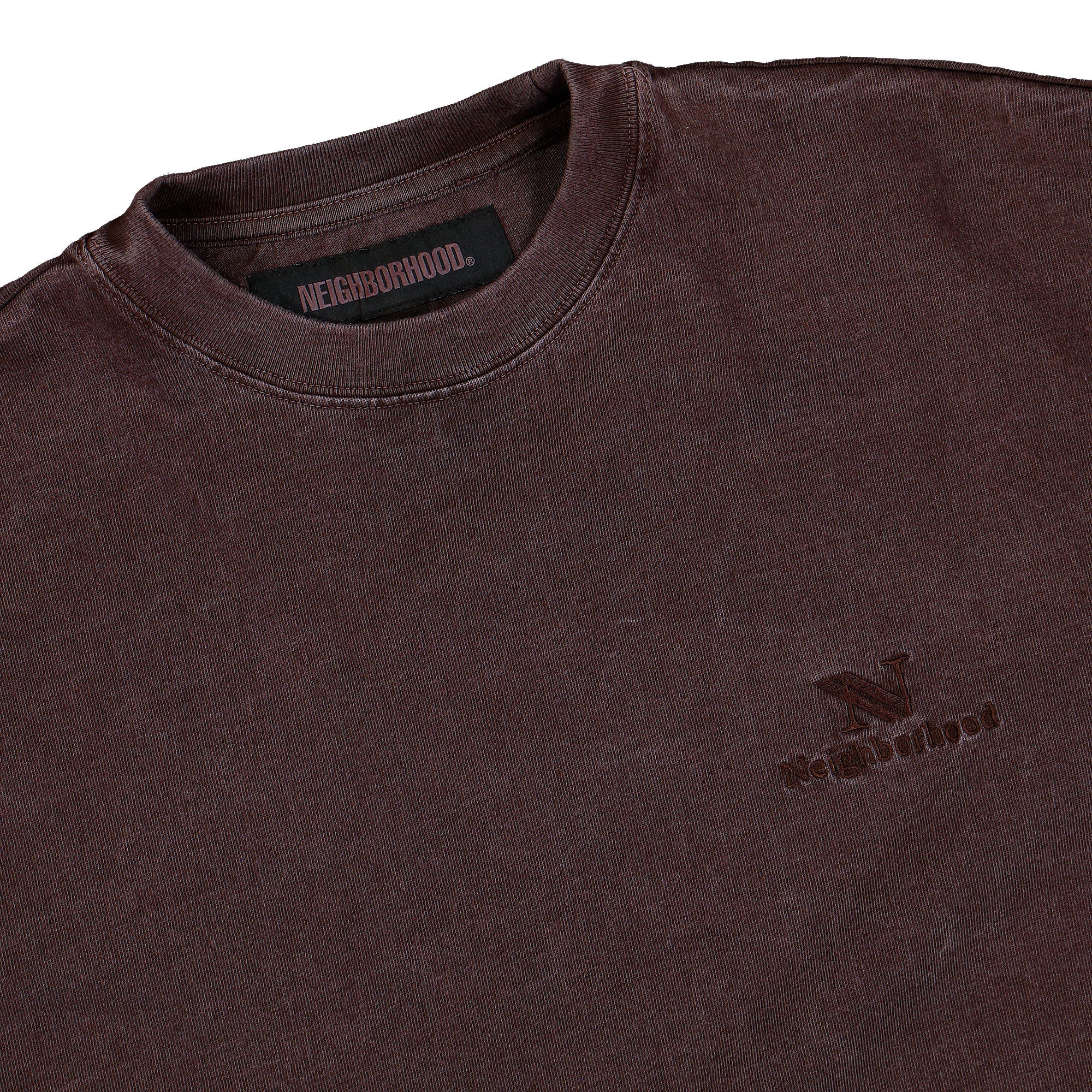 Neighborhood Pigment Dyed Crewneck SS 252FPNH-CSM07 / Brown | OVERKILL