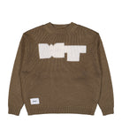 WTAPS Crew Neck CRE / Sweater / Poly Greige Sweatshirts 252MADT-KNM03 | Overkill
