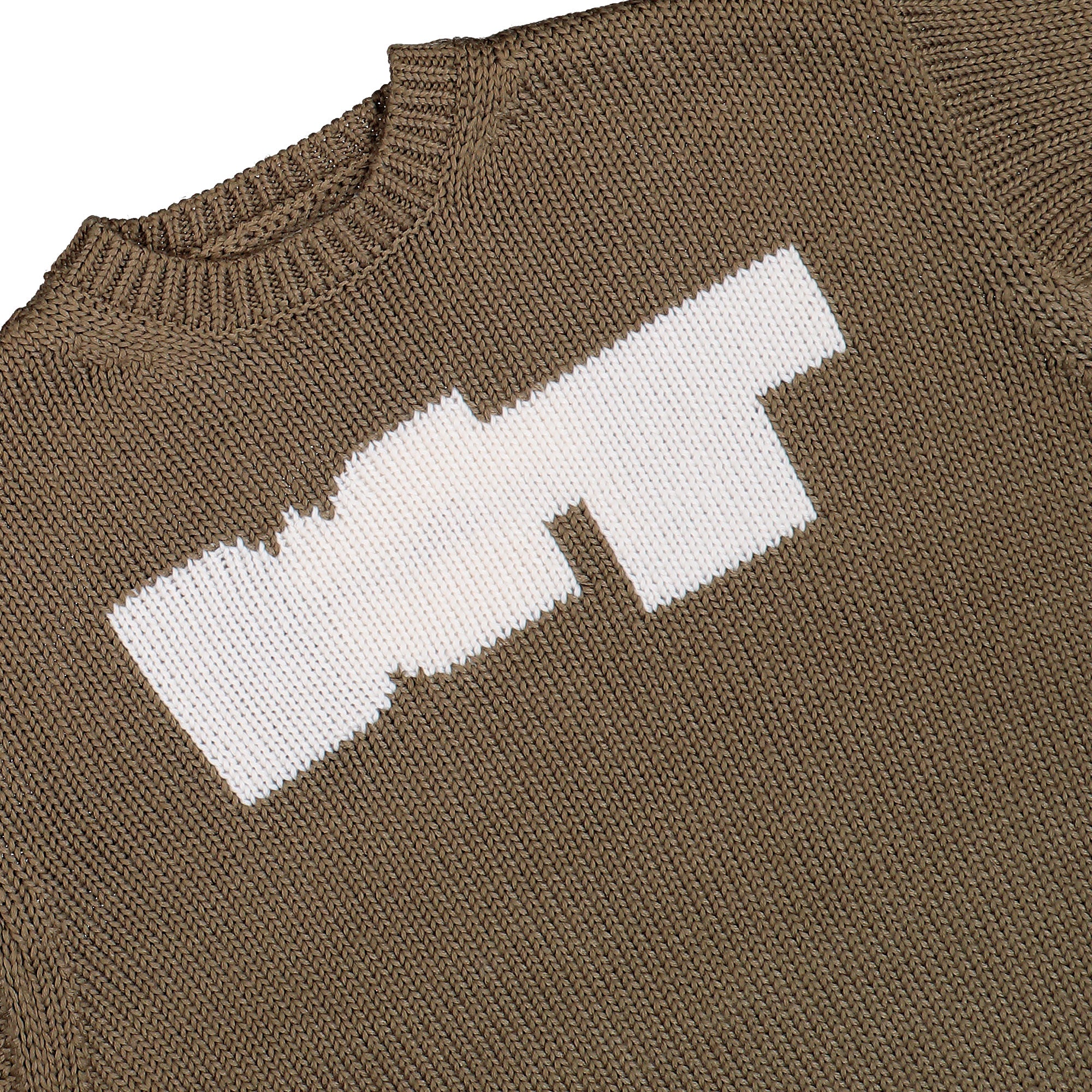 WTAPS Crew Neck CRE / Sweater / Poly Greige Sweatshirts 252MADT-KNM03 Detailfoto | Overkill
